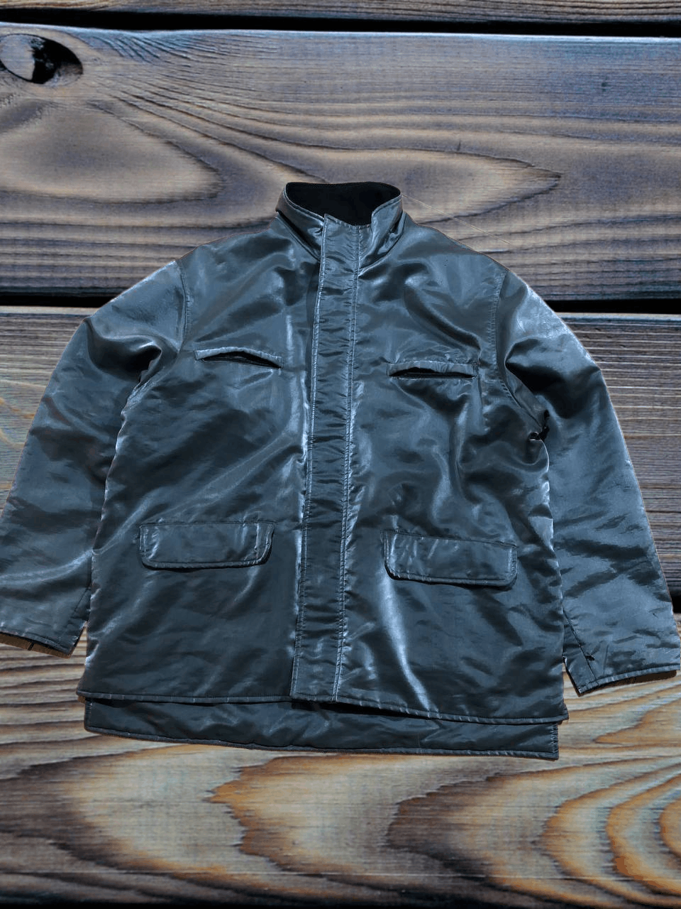 Versace Versace Vintage Metal Shell Metallic Shimmer Parka Coat Size US XXL / EU 58 / 5 - 1 Thumbnail