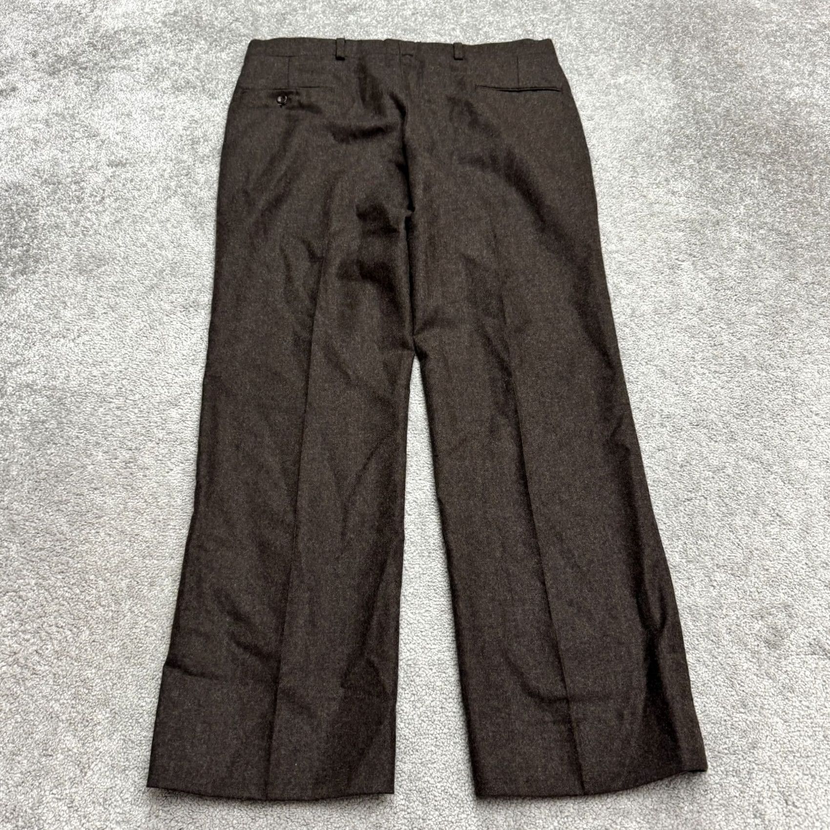 Pendleton VINTAGE Pendleton Brown Wool Dress Pants Mens 36x31 Straight Front 90s Preppy Designer Workwear Dress Pants Mens Size US 36 / EU 52 - 2 Thumbnail