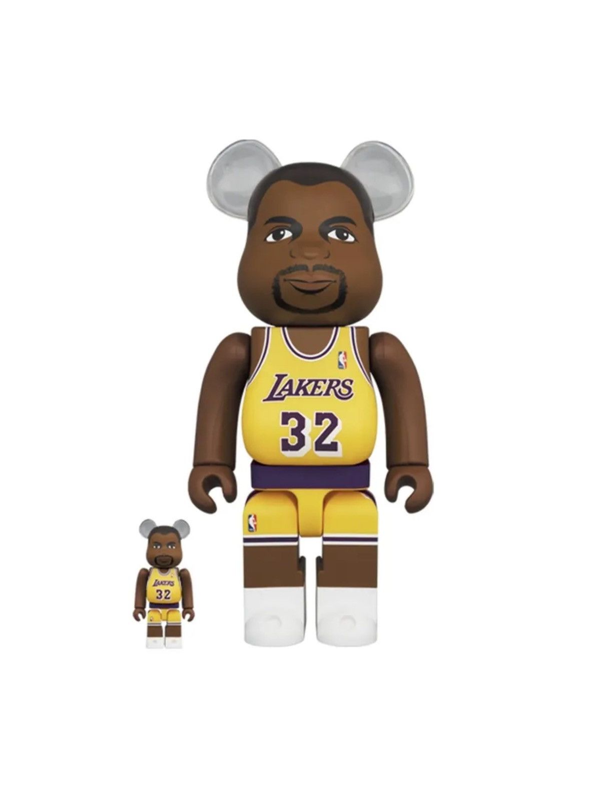 Medicom Toy Bearbrick NBA Magic Johnson (Los Angeles Lakers) 100% & 400% Size ONE SIZE - 1 Thumbnail