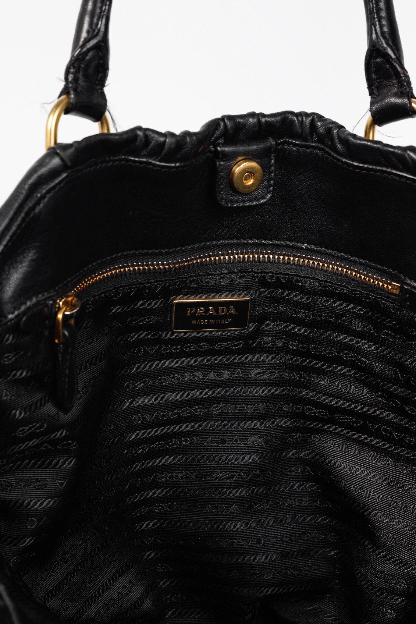 Prada Prada Nero Nappa Gaufre Leather Tote Size ONE SIZE - 13 Thumbnail