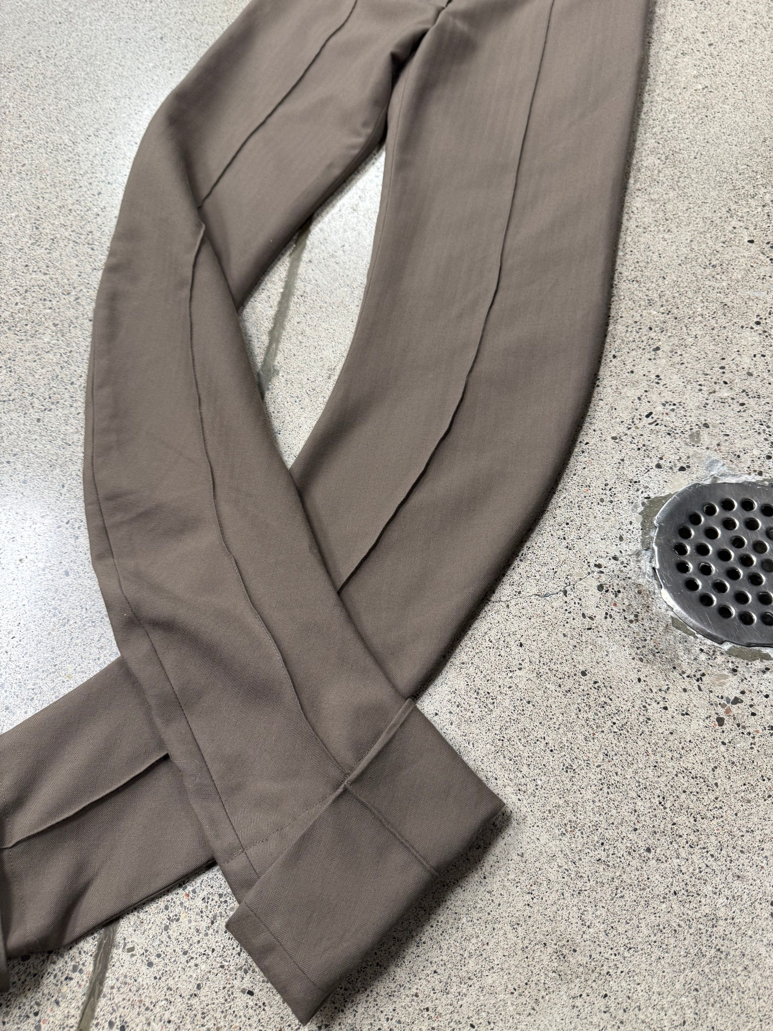 Haider Ackermann Haider Ackermann Pleated Brown ‘J-Cut’ Trousers Size US 27 - 2 Thumbnail
