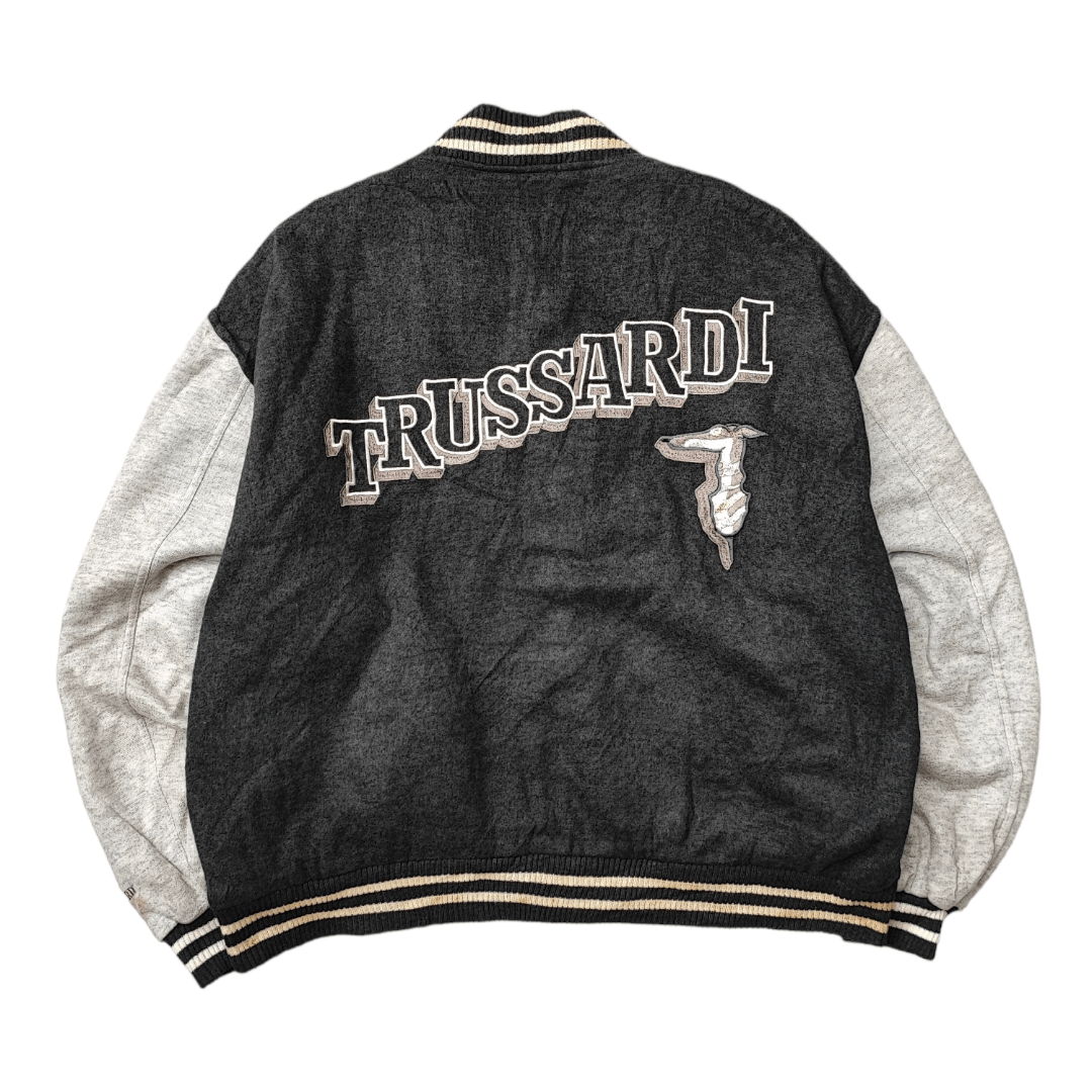 Trussardi Vintage Trussardi Big Logo Varsity Jacket Size US L / EU 52-54 / 3 - 1 Thumbnail
