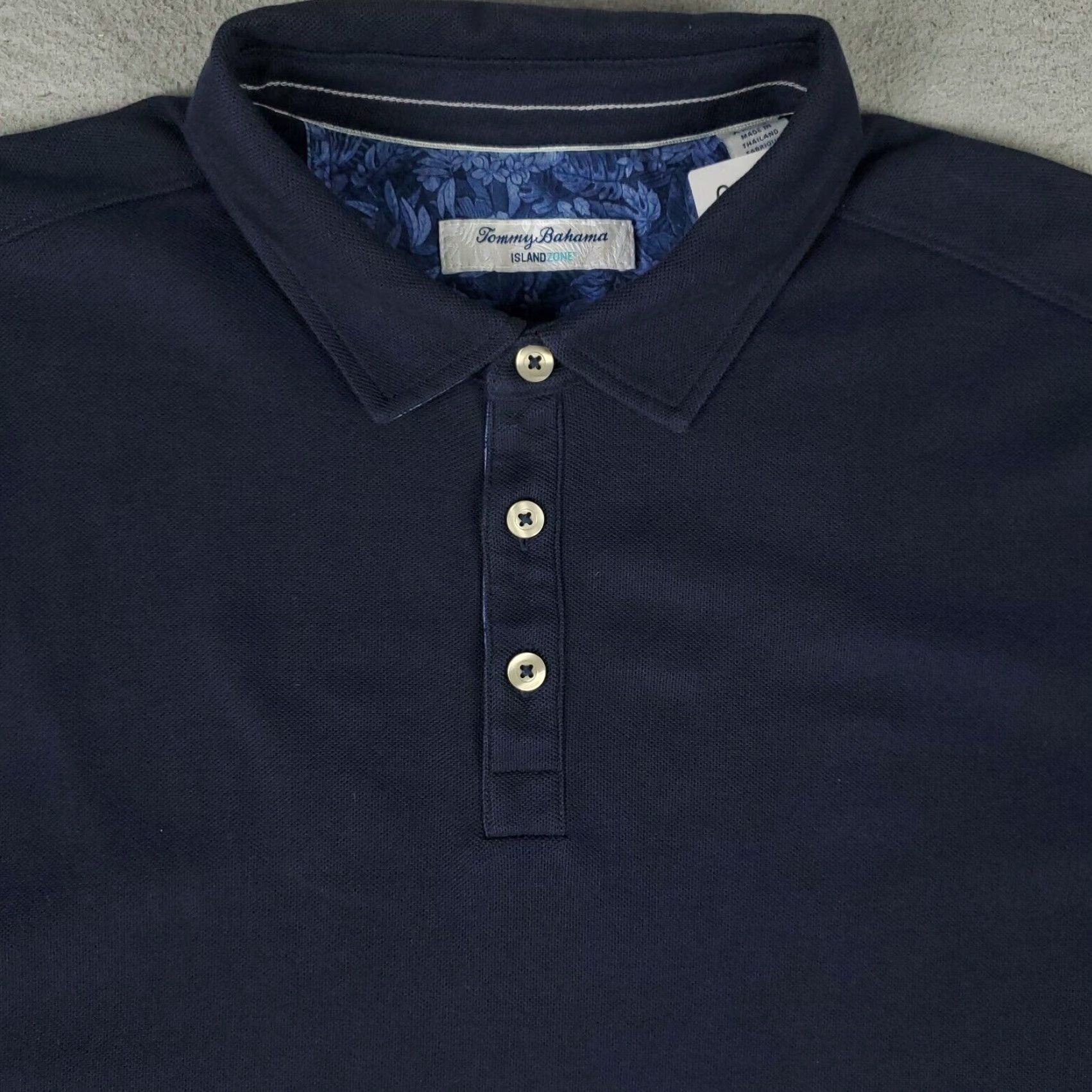 Tommy Bahama VINTAGE Tommy Bahama Polo Shirt Men XL Navy Blue Short Sleeve Casual Summer Sports Size US XL / EU 56 / 4 - 2 Thumbnail