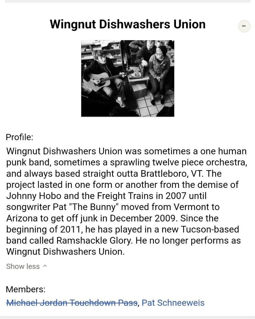 Gildan Wingnut Dishwashers Union (Pat The Bunny) RARE Size US M / EU 48-50 / 2 - 6 Thumbnail