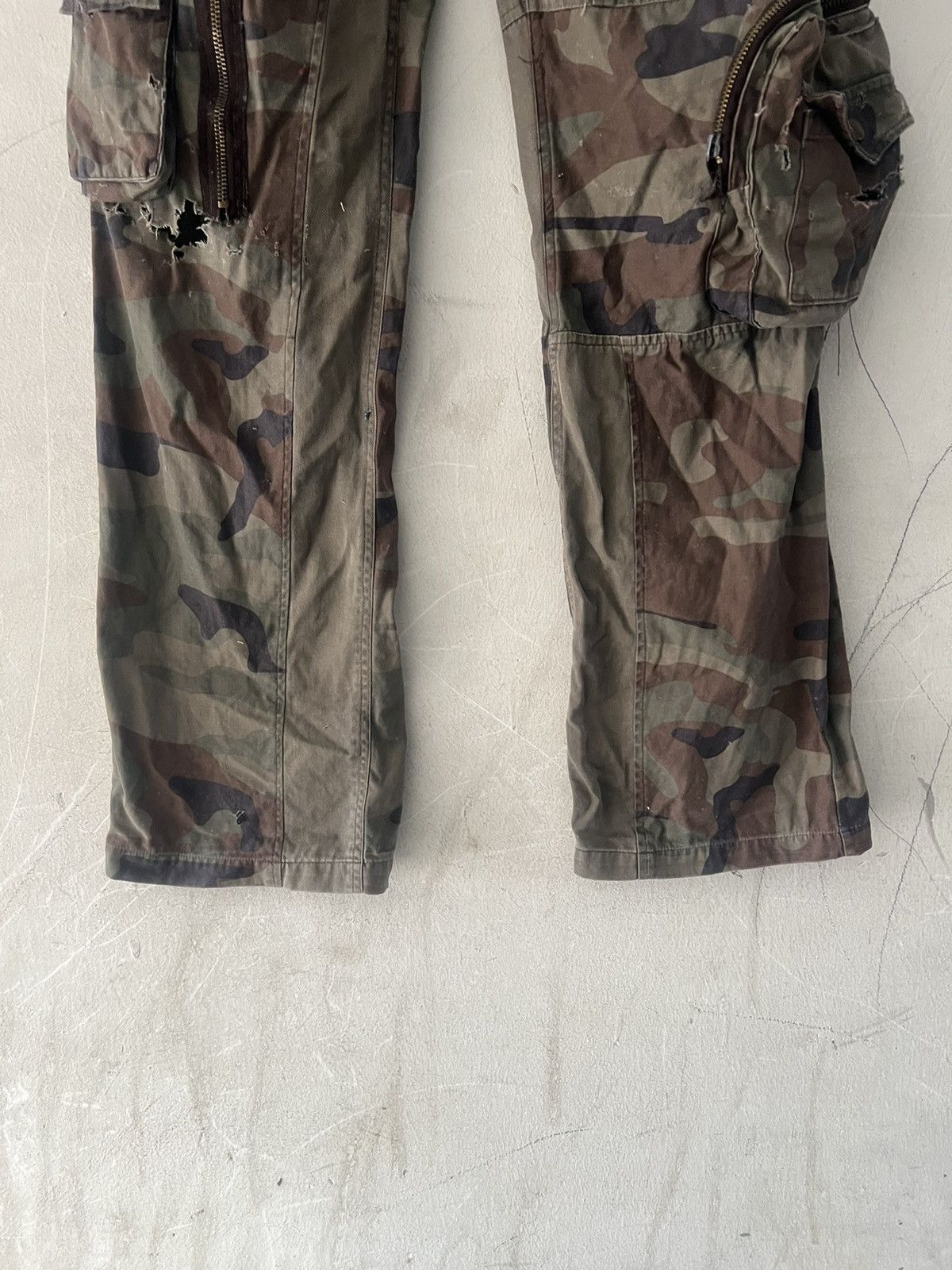 Japanese Brand × Vintage THRASHED🔥CAMO DOUBLE WAIST 3D CAMO PANT Size US 30 / EU 46 - 3 Thumbnail