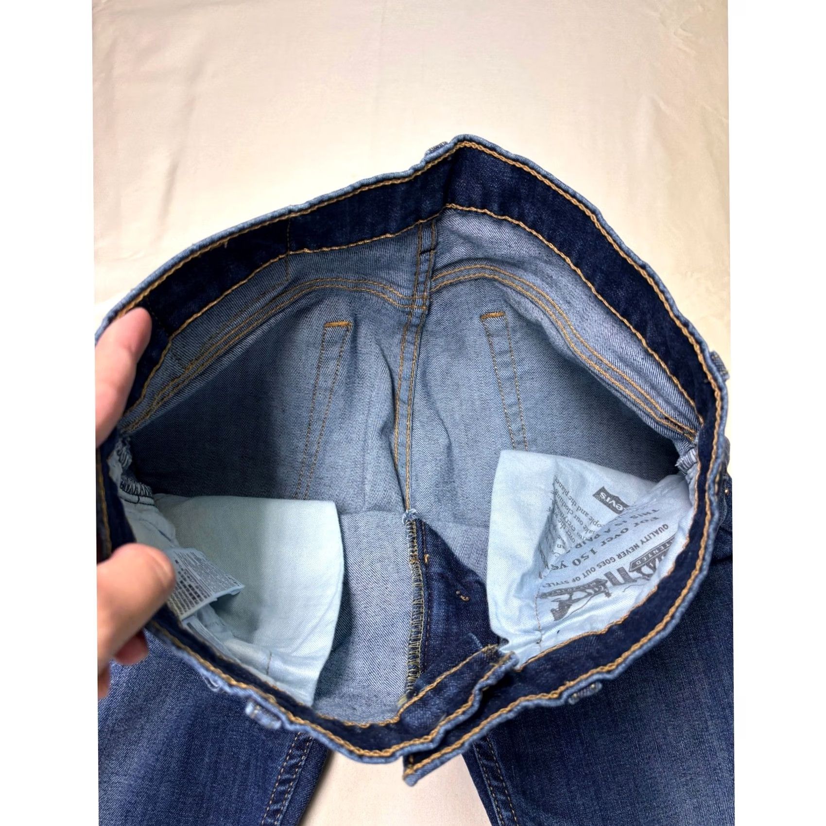 Levi's Levi's 513 Slim Straight Jeans Mens W30 L32 Dark Wash Denim Size US 30 / EU 46 - 4 Thumbnail
