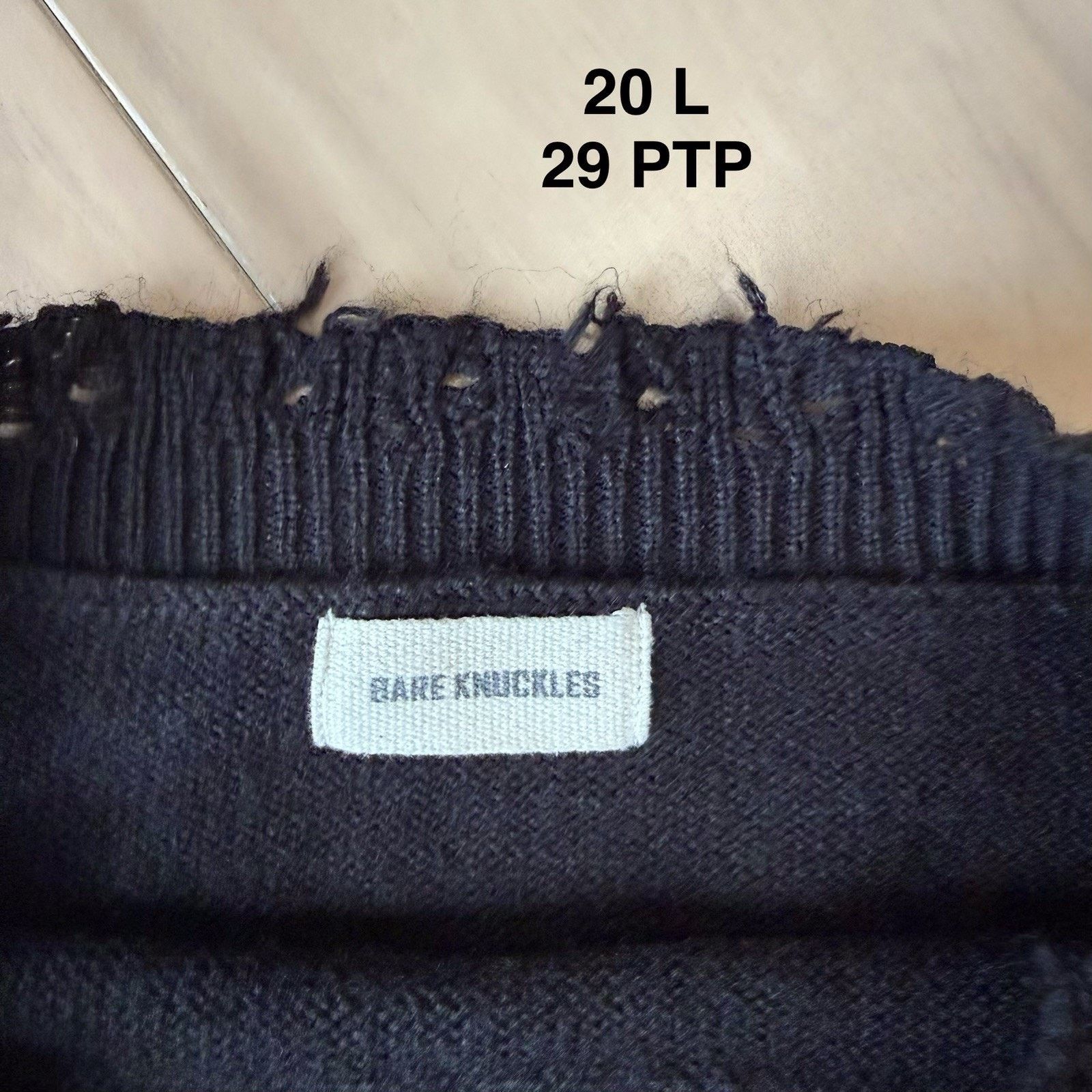 Bare Knuckles Bare Knuckles Cropped Wool Cashmere Sweater Large Black Size US L / EU 52-54 / 3 - 7 Thumbnail