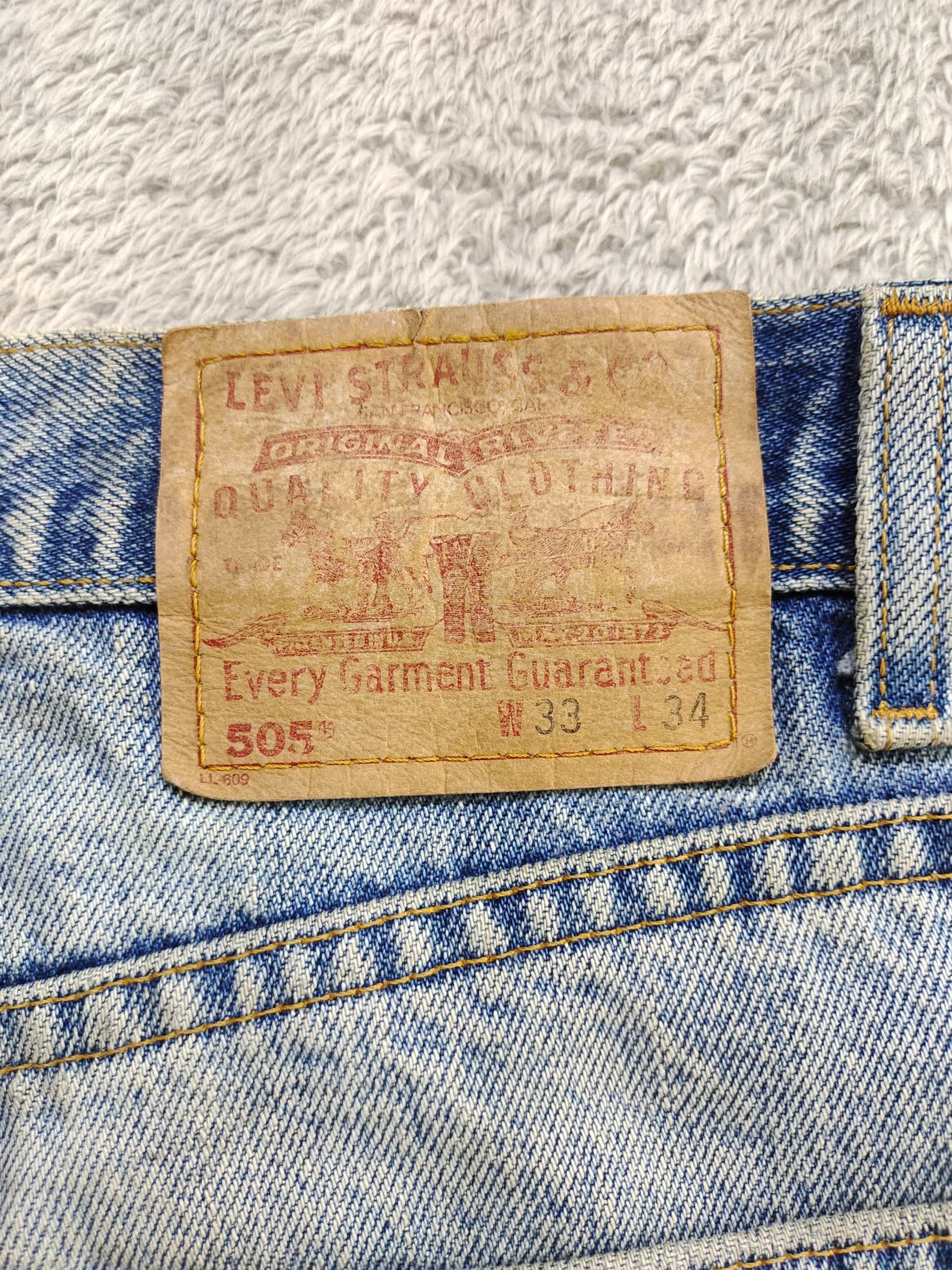 Levi's Levi’s 505 Light Wash Distressed Jeans Red Tab Straight Leg Size US 33 - 13 Thumbnail