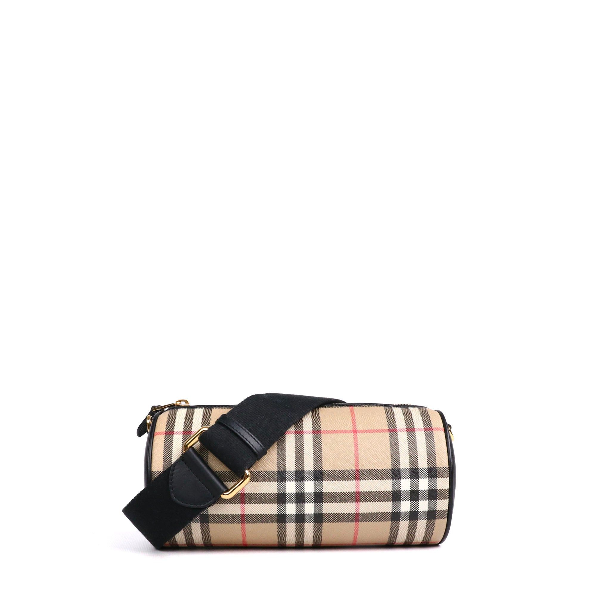 Burberry BURBERRY - The Barrel Burberry shoulder bag in coated canvas and beige leather Size ONE SIZE - 1 Thumbnail