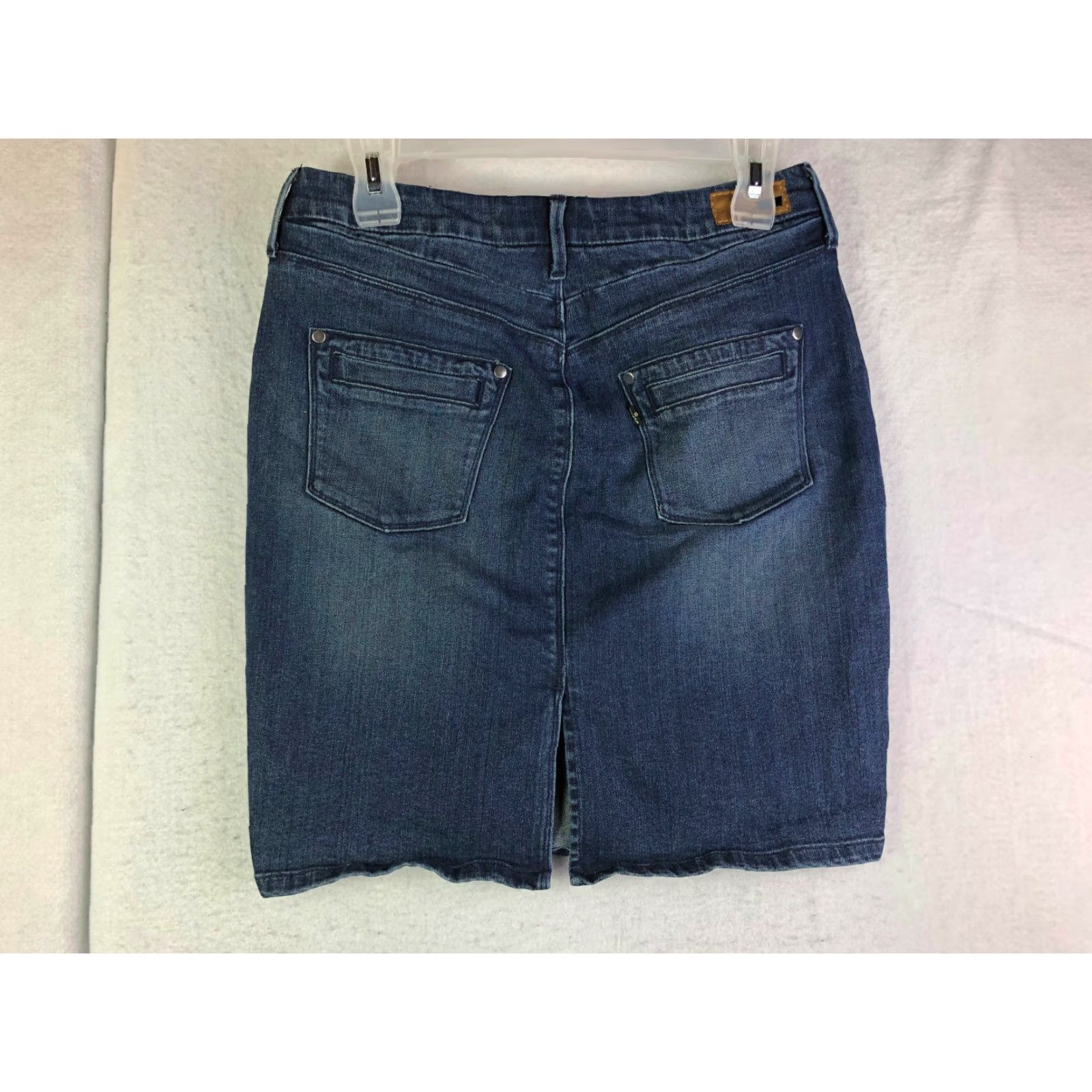 Levi's Levi's Mini Skirt Blue Denim Cotton Size 27 Women Regular Waist 29" Measured Vintage No Slit Zip Front Size 27" / US 4 / IT 40 - 7 Thumbnail