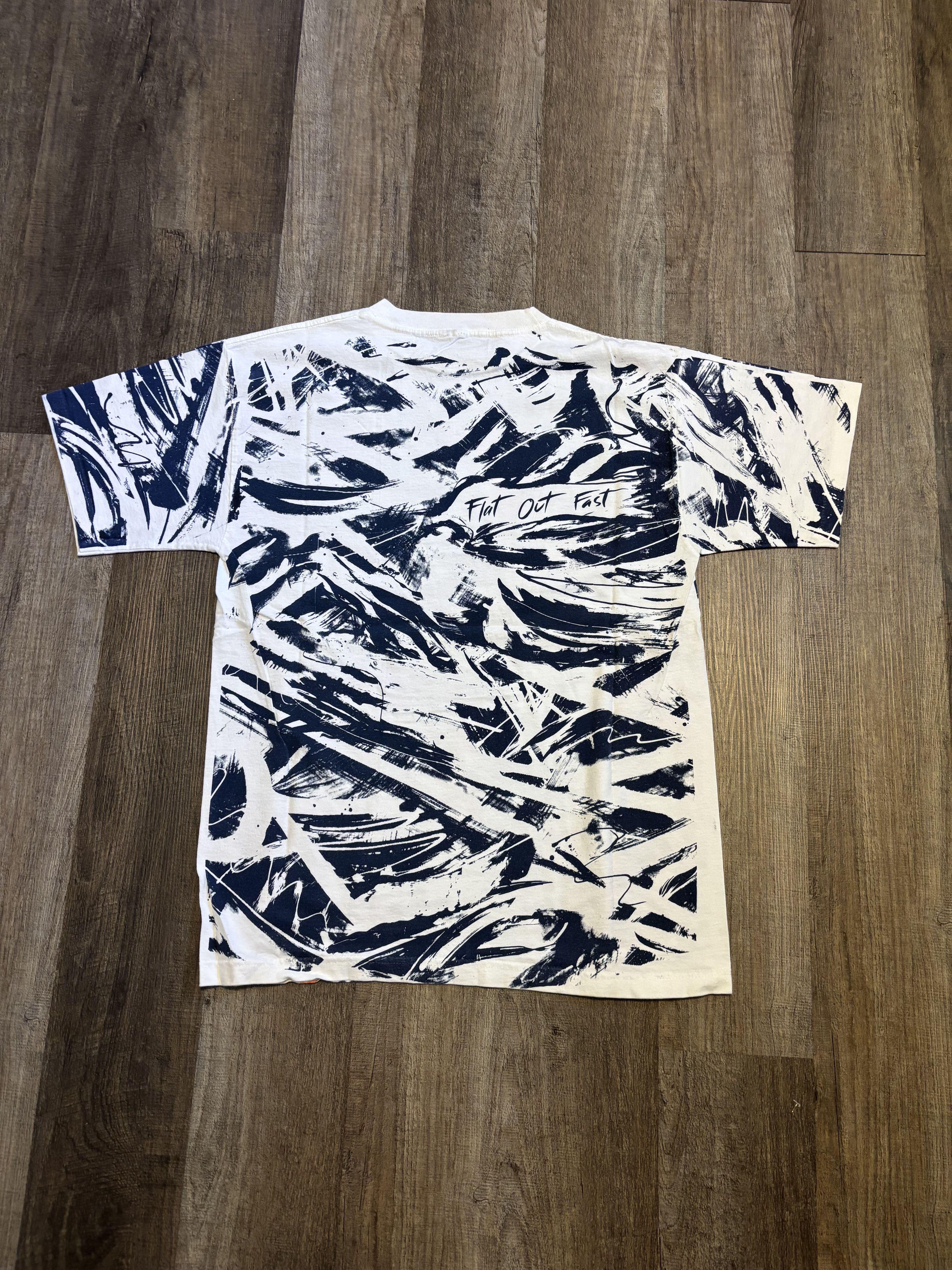 Vintage Vintage Flat Out Fast All Over Print Tee Shirt AOP Size US L / EU 52-54 / 3 - 4 Thumbnail