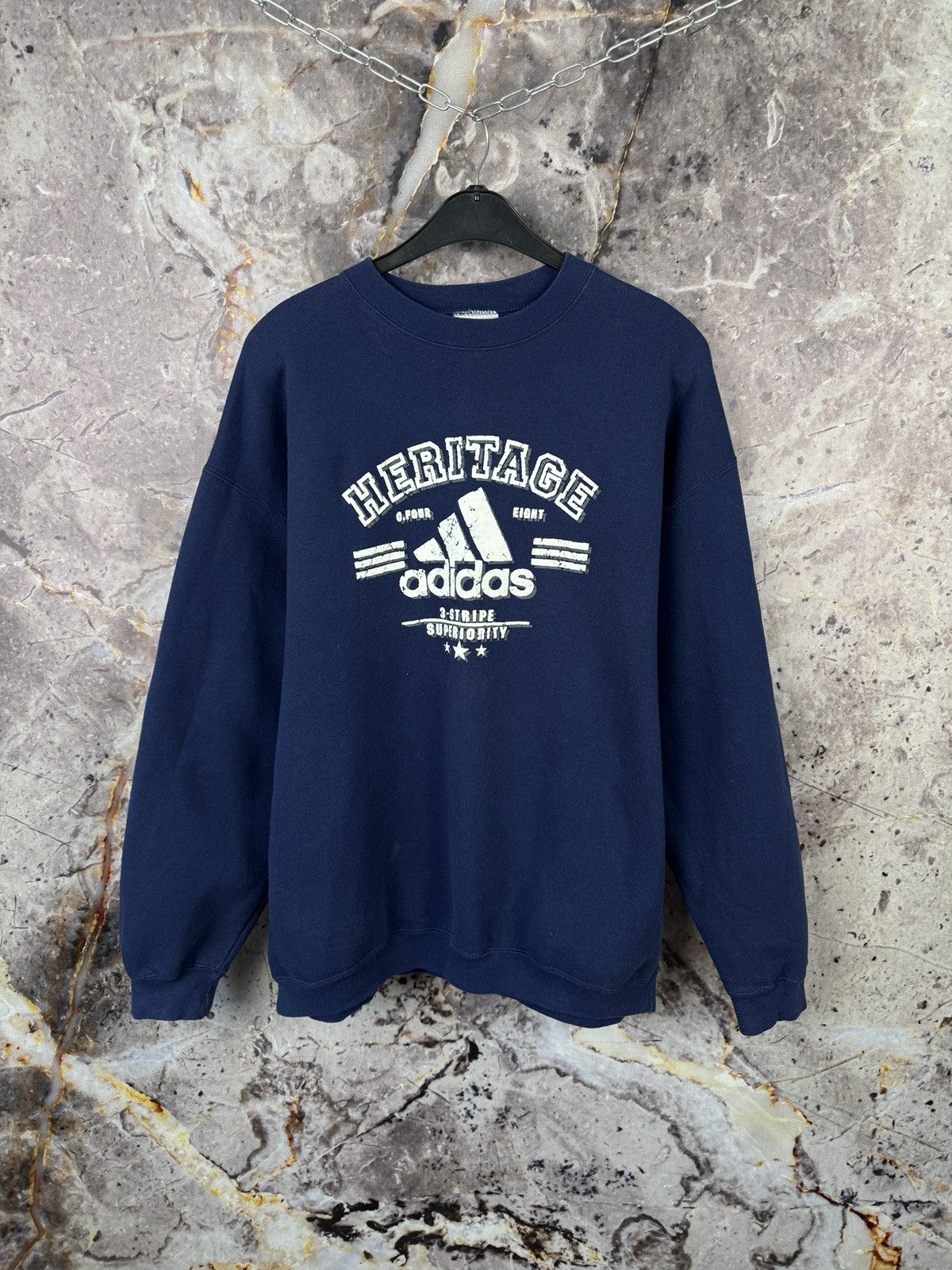 Adidas × Vintage Men’s Adidas 3-Stripe Superiority Sweatshirt Size XL Size US XL / EU 56 / 4 - 1 Thumbnail
