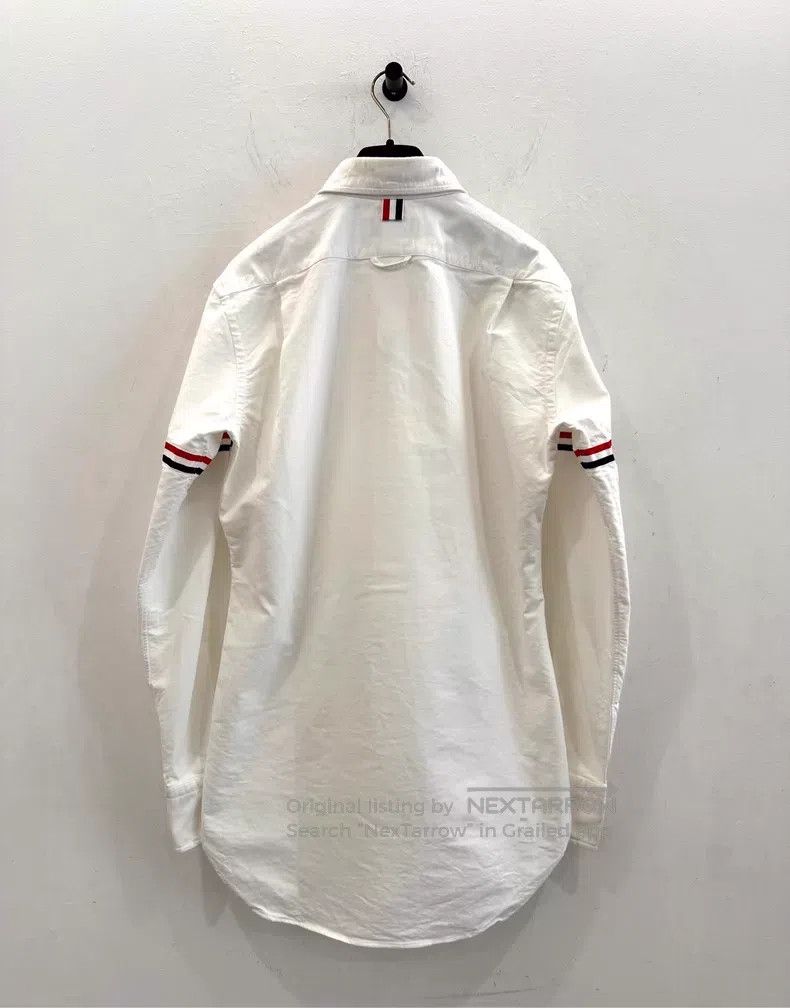 Thom Browne Thom Browne Side-Striped White Shirt Jacket Size US S / EU 44-46 / 1 - 3 Thumbnail