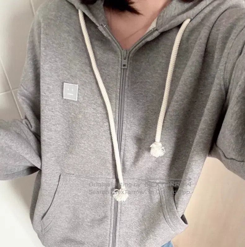 Acne Studios Acne Studios Gray Hooded Sweatshirt, Loose Fit, Unisex Size US S / EU 44-46 / 1 - 8 Thumbnail