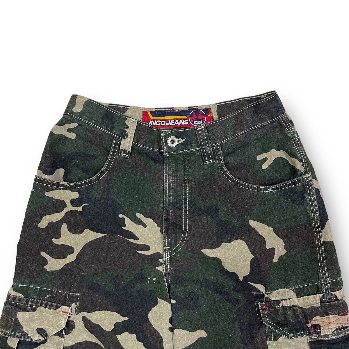JNCO 💥FOR SALE💥 Vtg Hard To Find Jnco Short Cargo Camoflouge Size US 28 / EU 44 - 7 Thumbnail