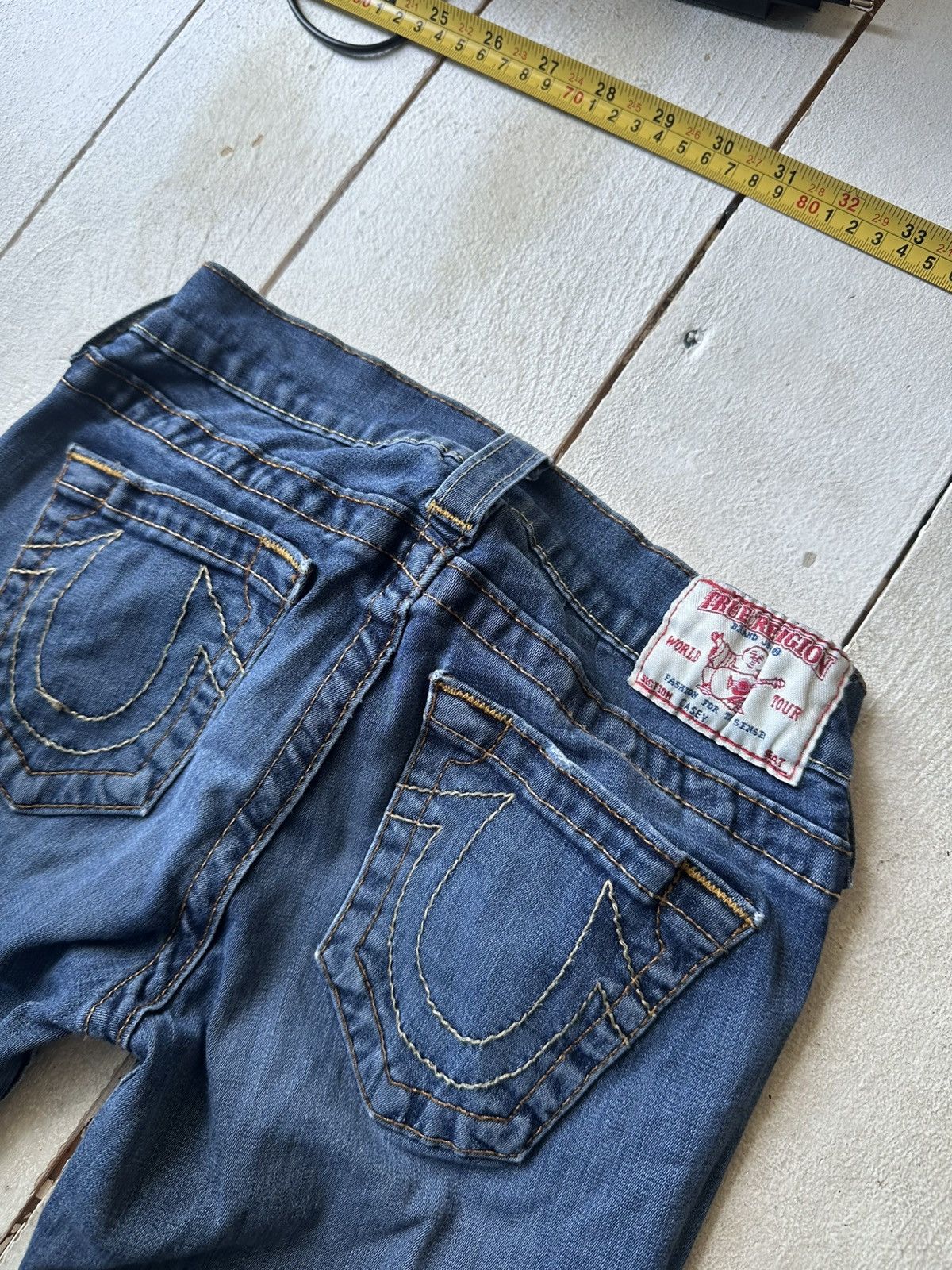 True Religion AVANT GARDE 🚨 TRUE RELIGION BLUE WOMEN PANTS WITH LOGO Size 24" / US 00 / IT 34 - 2 Thumbnail