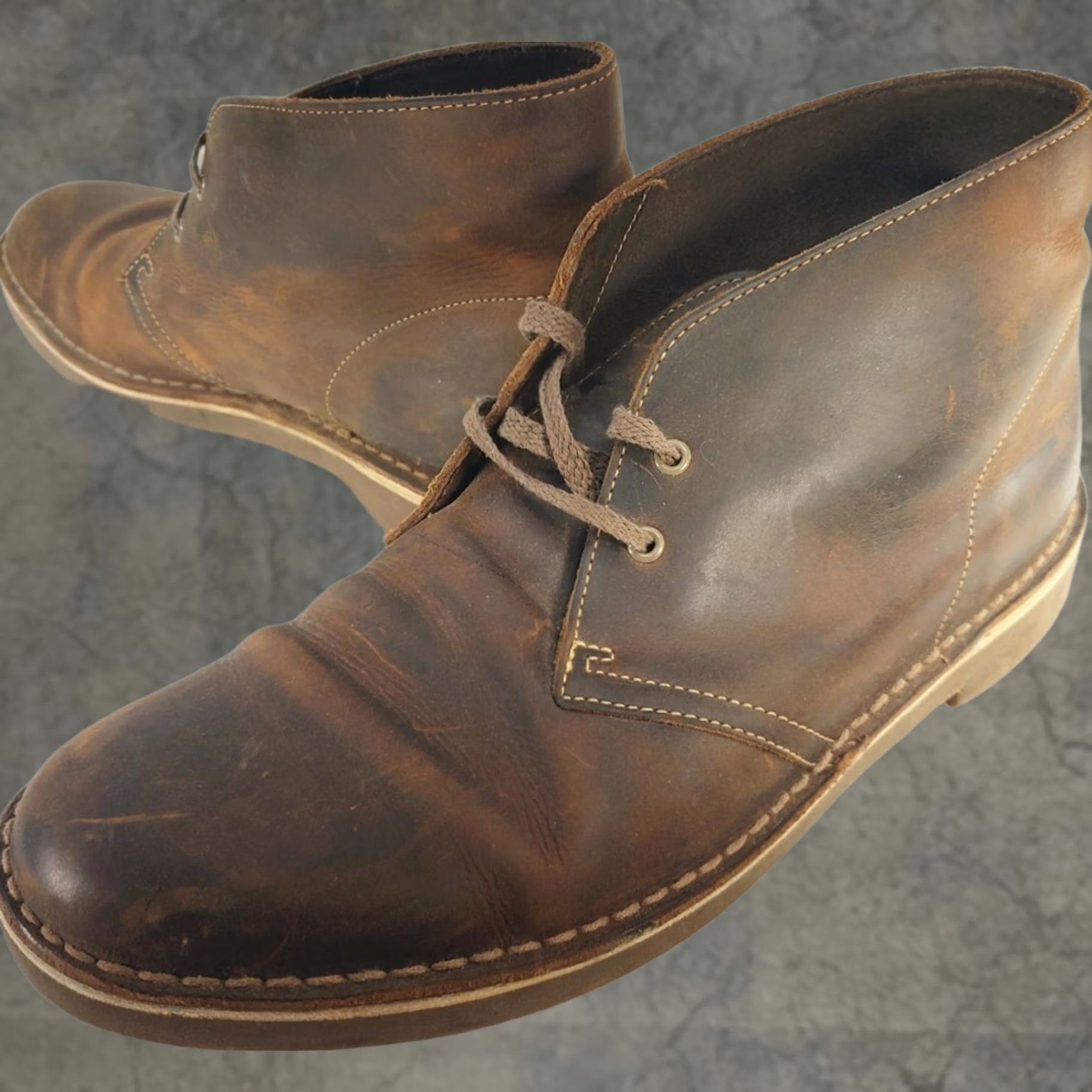 Clarks Collection by Clarks Bushacre 2 Desert Chukka Boot Mens 9M Beeswax Nubuck Finish Boots Mens 9 Size US 9 / EU 42 - 1 Thumbnail
