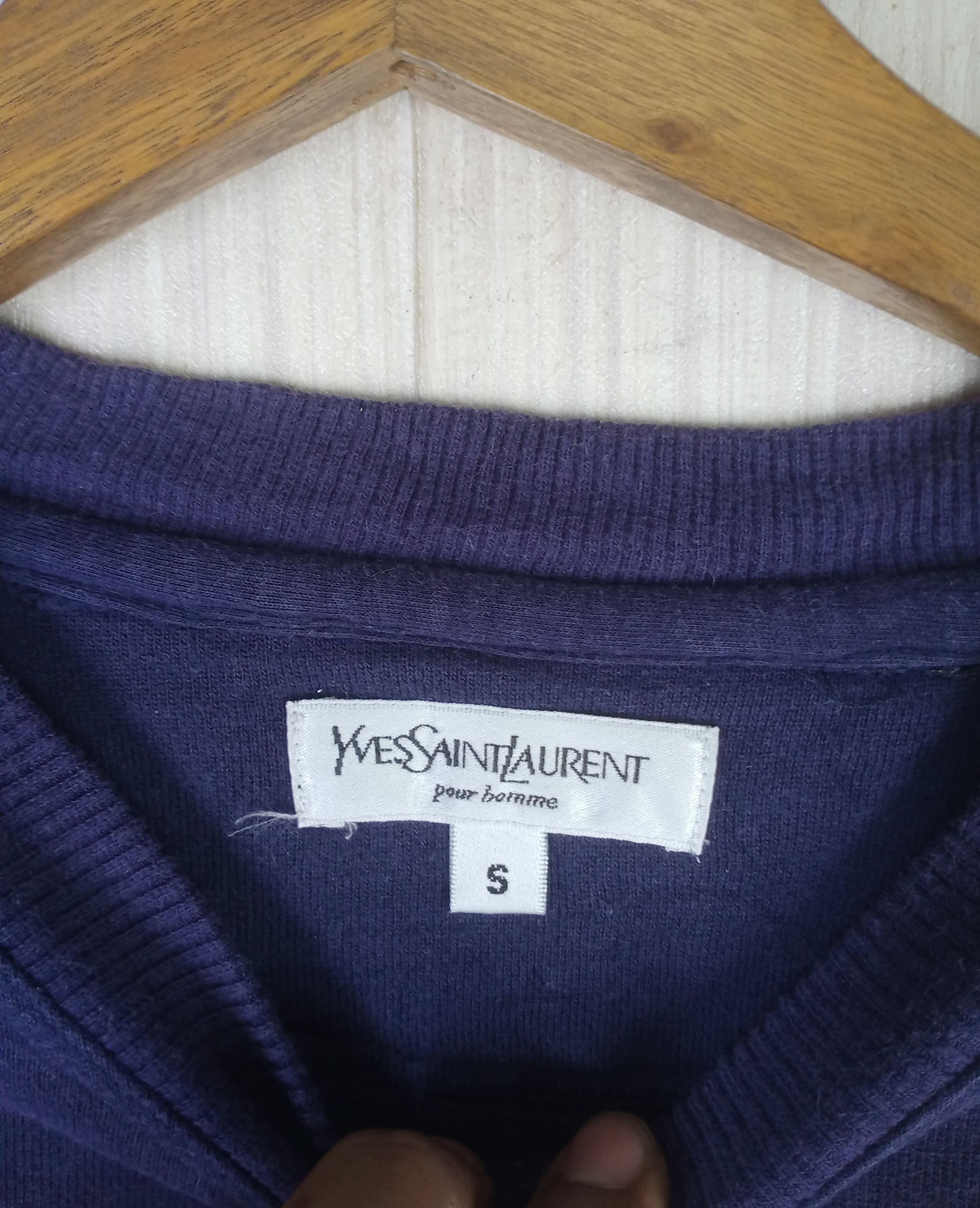 Yves Saint Laurent Rare Vintage Yves Saint Laurent Spell out Logo Sweatshirt Size US M / EU 48-50 / 2 - 4 Thumbnail
