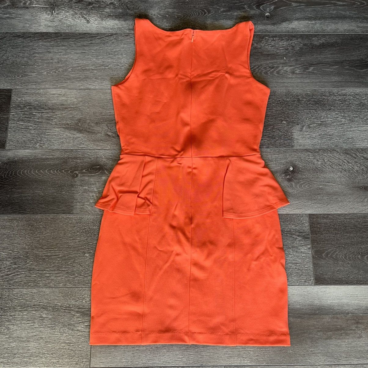 Other × Vintage Vintage 1990s Va Va Voom Orange Bell Midi Dress Going Out Size M / US 6-8 / IT 42-44 - 2 Thumbnail