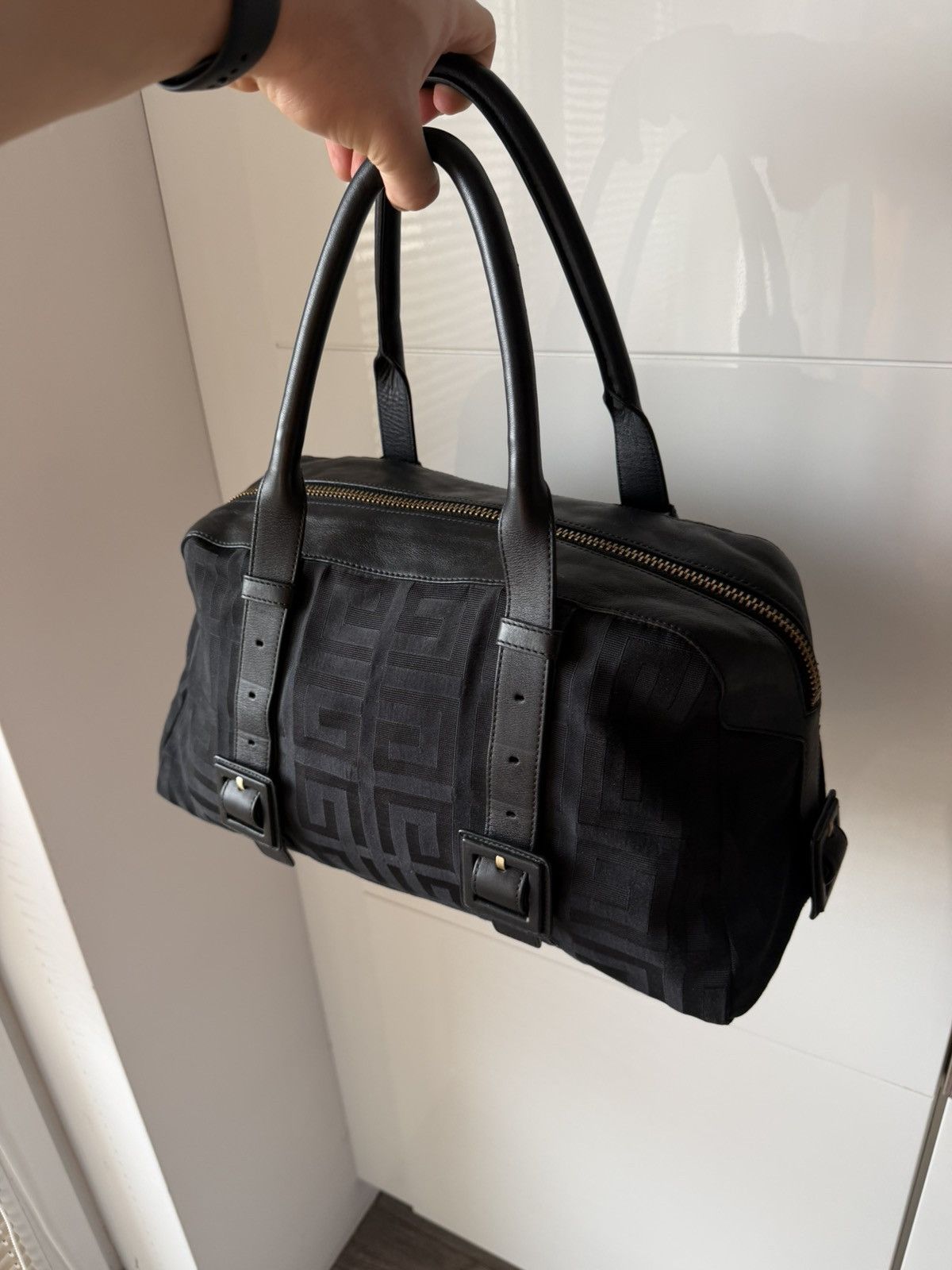 Givenchy Givenchy Black Signature Canvas Leather Boston Monogram Bag Size ONE SIZE - 2 Thumbnail
