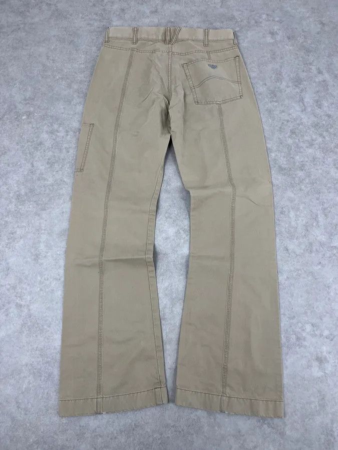 Armani 2000s Armani Beige Cozy Flared Pants Size US 32 / EU 48 - 6 Thumbnail