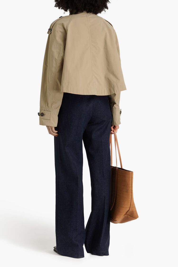 Brunello Cucinelli o1mle1224 Cropped Jacket in Beige Size M / US 6-8 / IT 42-44 - 3 Thumbnail