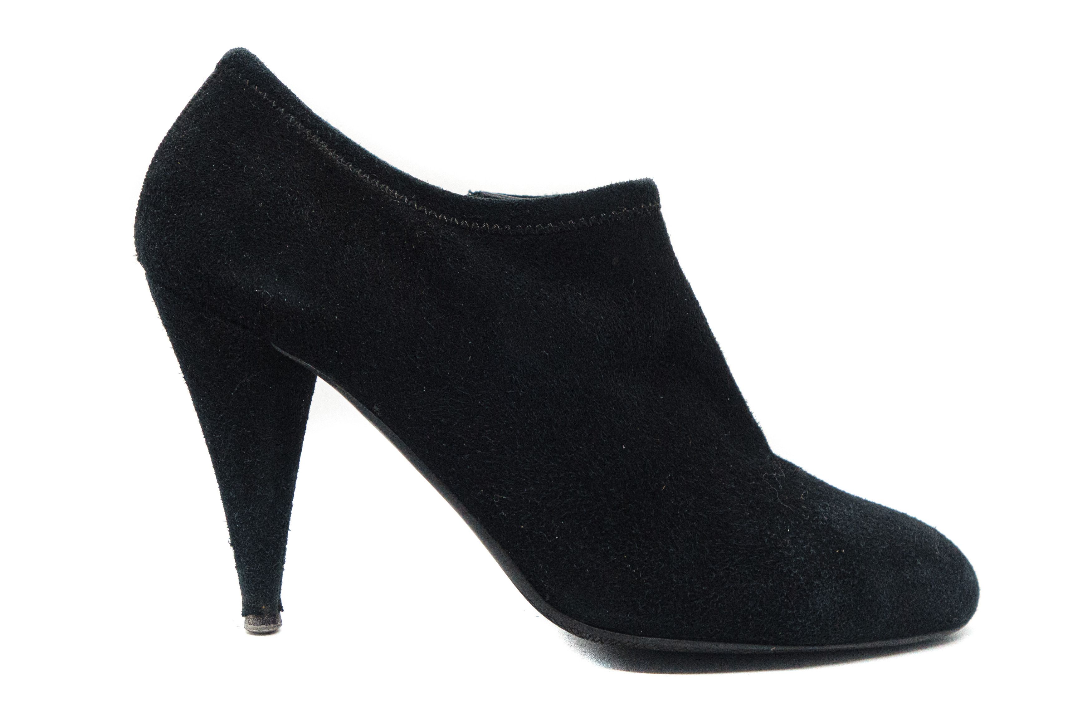 Prada 00S Logo Suede Heels Vintage Size US 6.5 / IT 36.5 - 2 Thumbnail