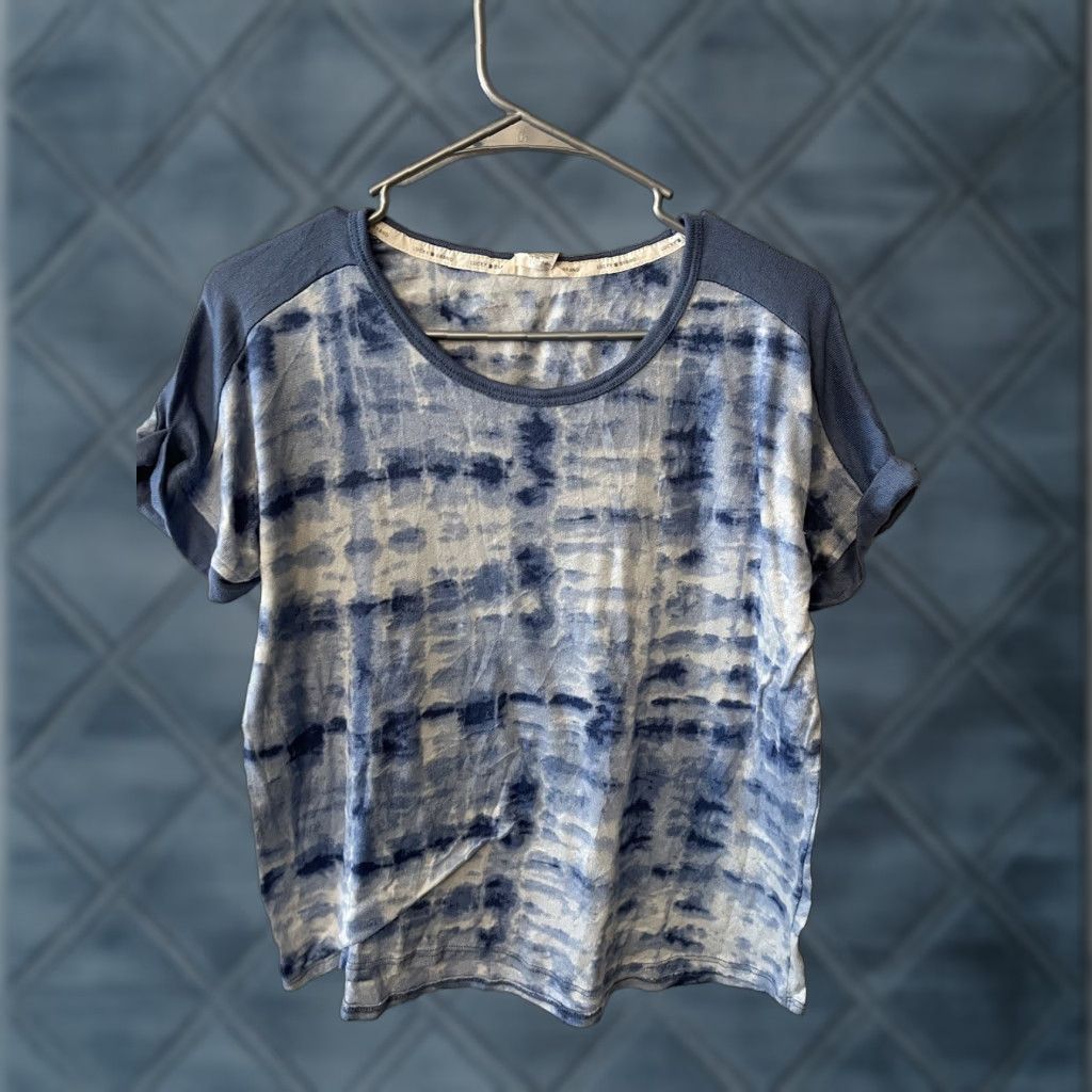 Lucky Brand Lucky Brand Sleep Shirt L Blue Tie Dye Short Sleeve Womens Shirt Size L / US 10 / IT 46 - 1 Thumbnail
