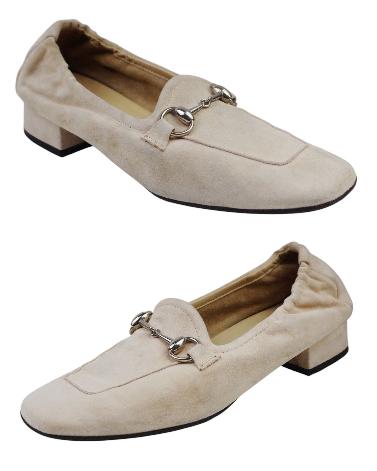 Gucci 2000S GUCCI BEIGE SUEDE HORSEBIT LOAFERS Size US 8.5 / IT 38.5 - 2 Thumbnail