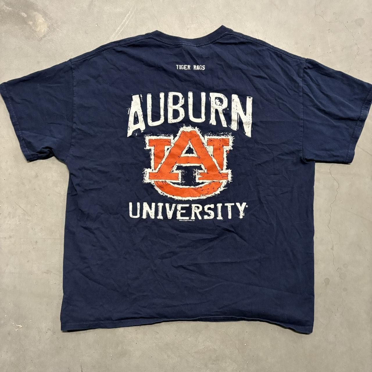 Japanese Brand × Vintage Crazy Vintage Y2K/2000s Auburn University Graphic Navy Blue Tee! Size US XL / EU 56 / 4 - 3 Thumbnail
