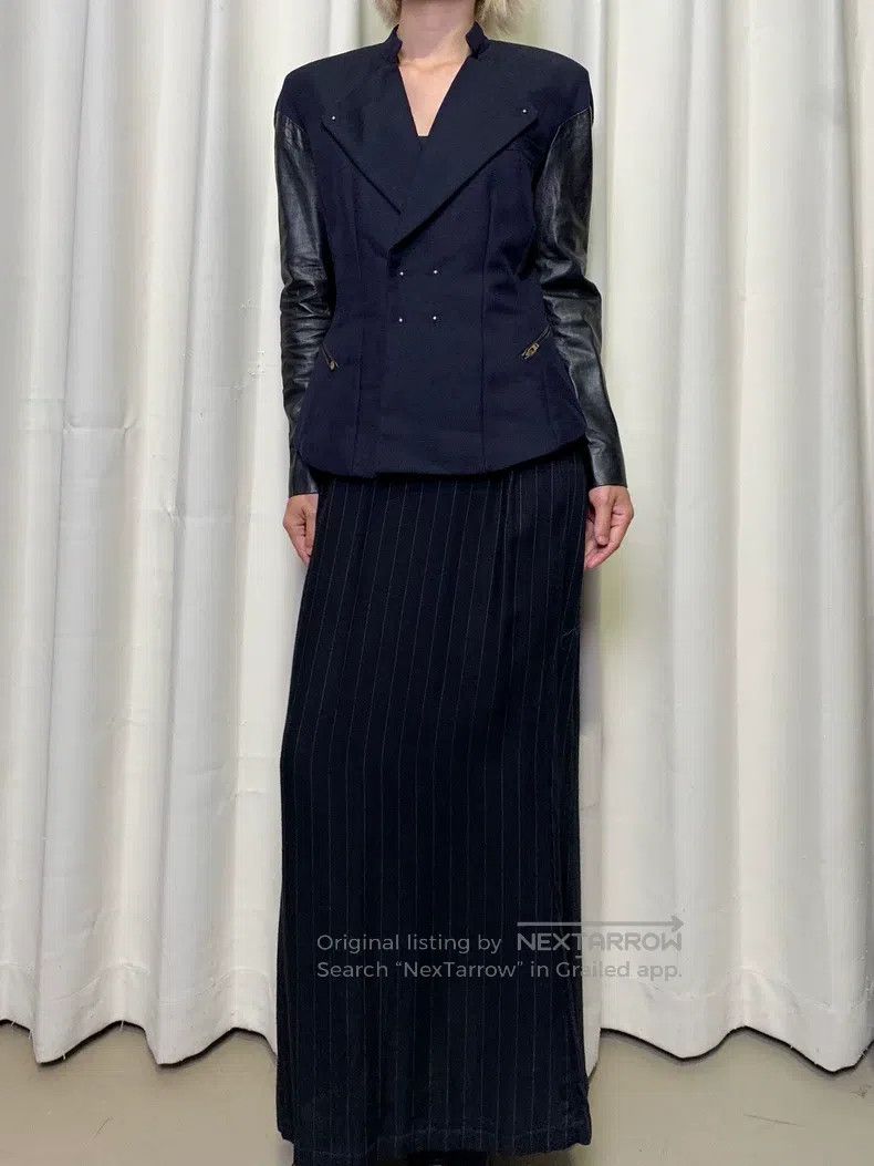 Yohji Yamamoto Yohji Yamamoto size s Medieval Striped Minimalist Skirt Size 24" / US 00 / IT 34 - 7 Thumbnail