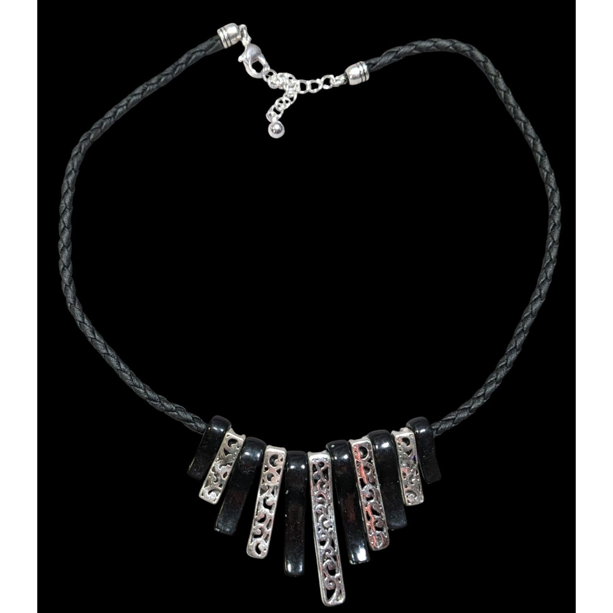 Other Whimsygoth Floral Filigree Graduated Key Necklace Black And Size ONE SIZE - 1 Thumbnail