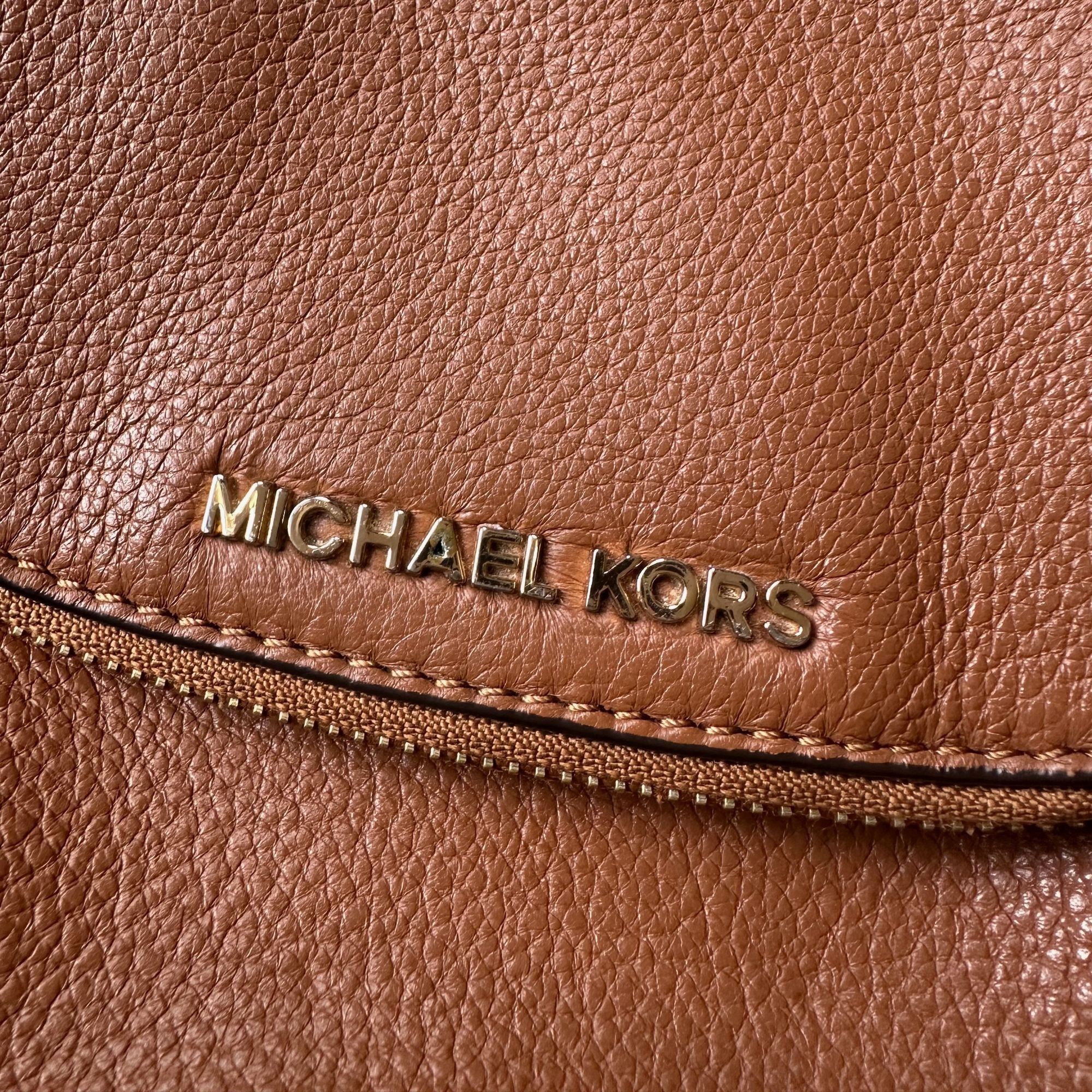Michael Kors Michael Kors Chestnut Leather Crossbody Bag w Top Flap Pocke Size ONE SIZE - 7 Thumbnail