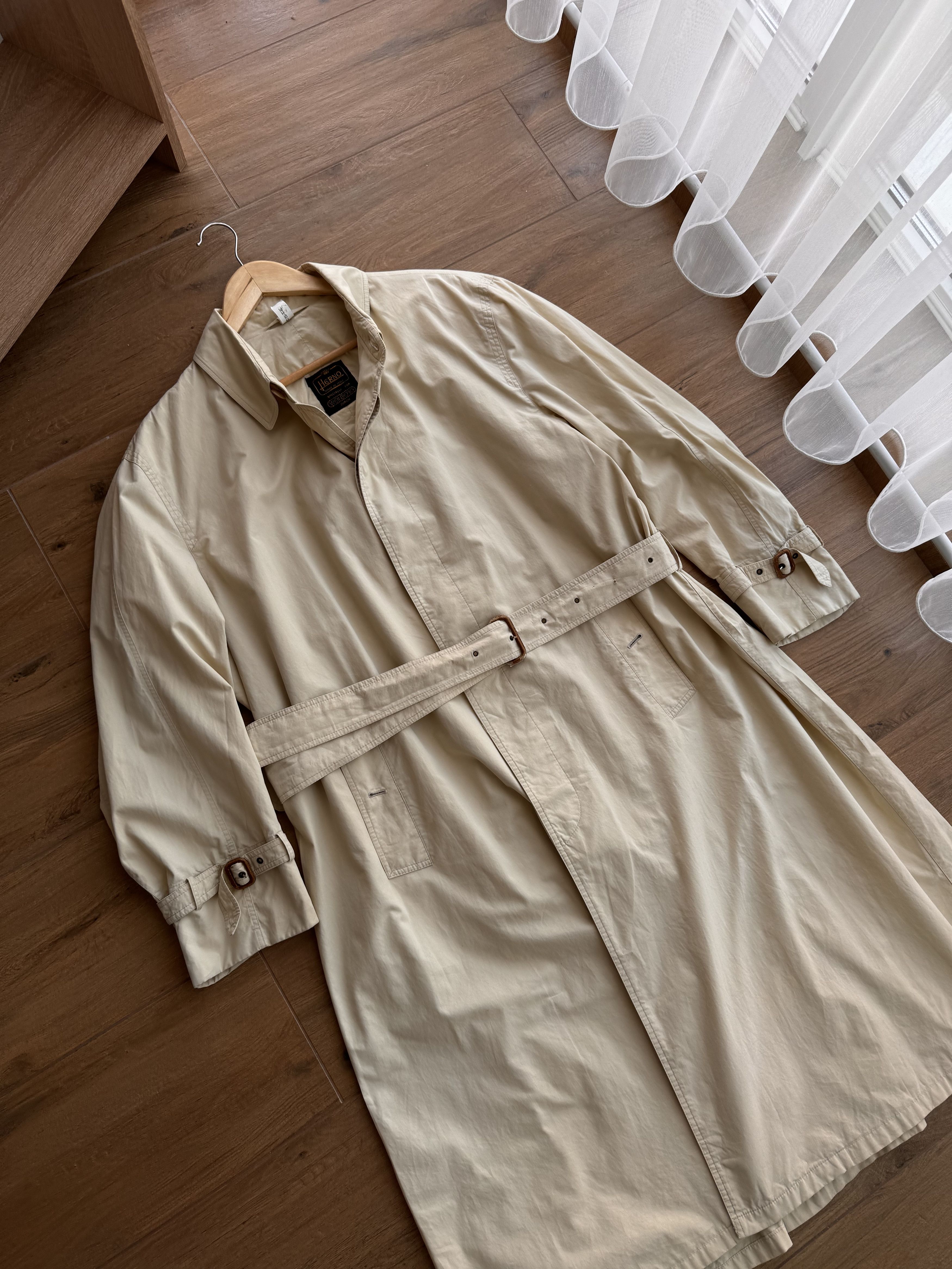 Vintage Herno Made in Italy Luxury Beige Long Coat