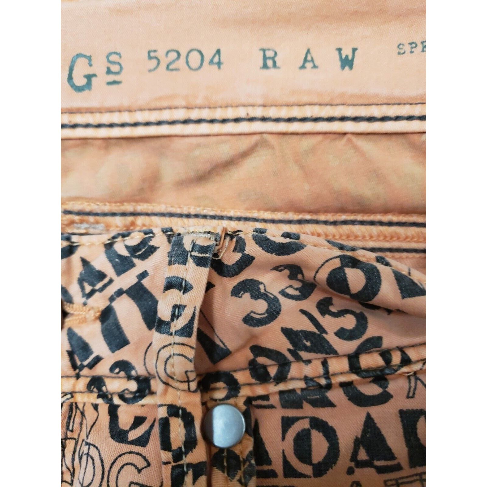 G-Star G STAR GS RAW 5204 Logo Style Crop Pants Front Pocket 32×25 Size US 32 / EU 48 - 6 Thumbnail