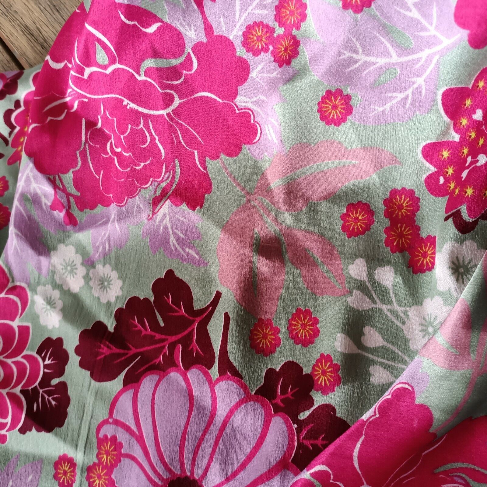 Designer × Vintage Vintage Y2K 2000s Uttam London Dress Pink Green Size M / US 6-8 / IT 42-44 - 15 Thumbnail