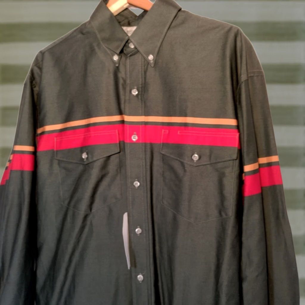 Wrangler VINTAGE Wrangler Western Shirt 17x35 Button Long Sleeve Green Irregular Size US XL / EU 56 / 4 - 1 Thumbnail
