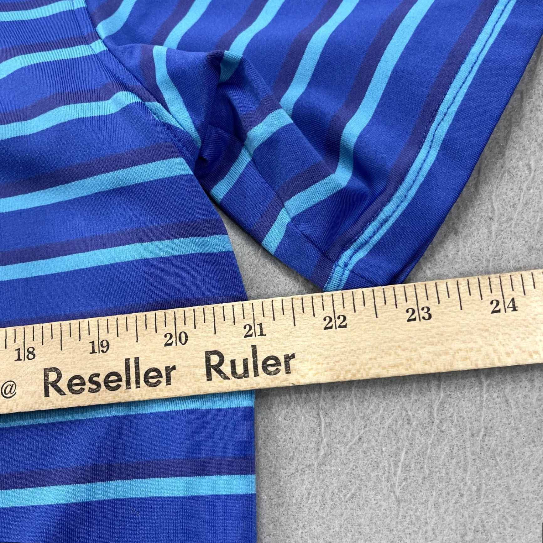 Vintage Greyson Polo Shirt Mens M Blue Stripe Performance Stretch The Legend Logo Polo Shirt Mens M Blue Stripe Performance Stretch The Legend Logo Size US M / EU 48-50 / 2 - 6 Thumbnail