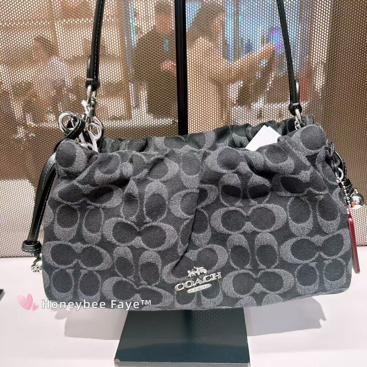 Coach Faye Shoulder Bag In Signature Denim CDB93 Size ONE SIZE - 3 Thumbnail