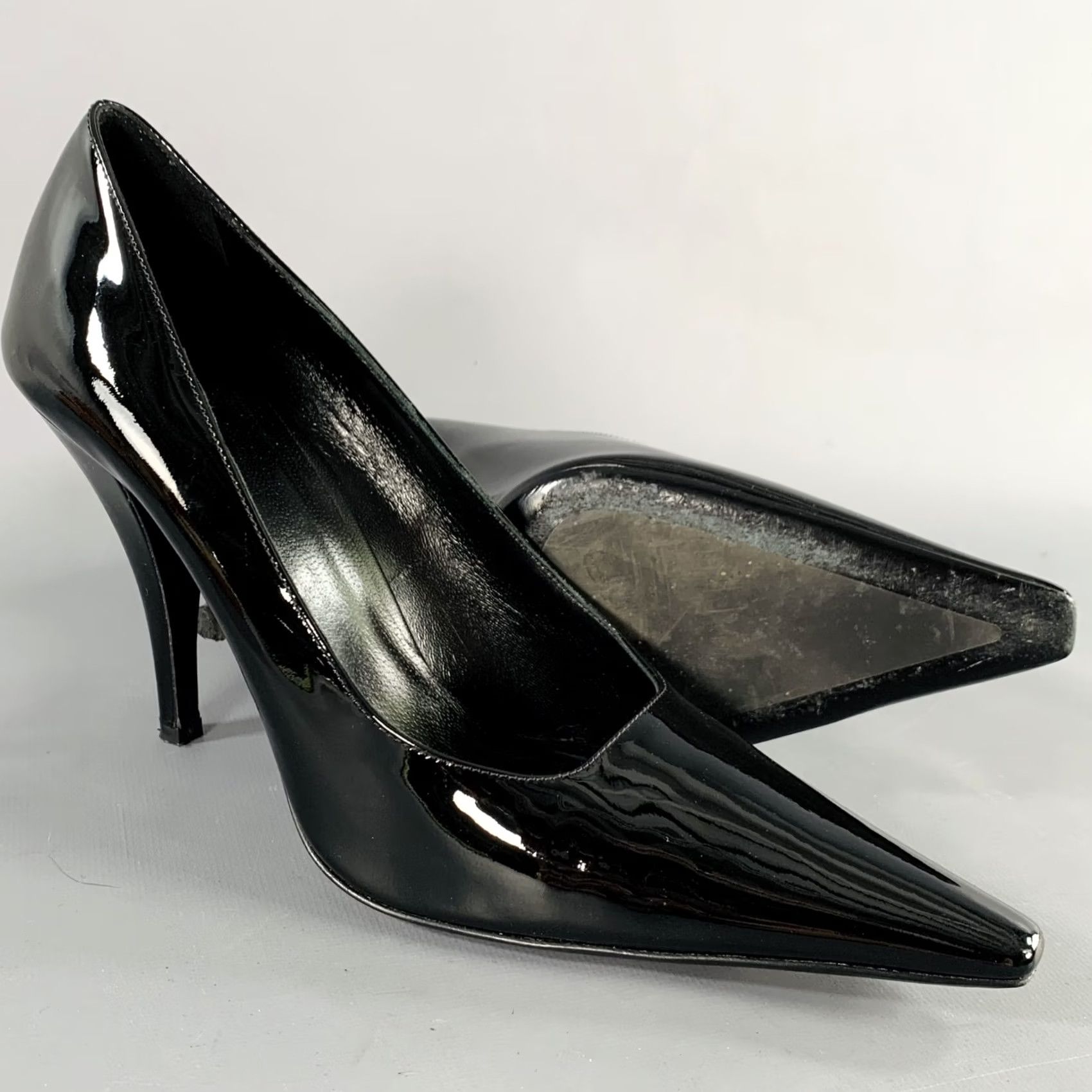 The Row THE ROW Pumps Women 7.5 Black Patent Leather Pointed Toe Heel Italy Size US 8 / IT 38 - 5 Thumbnail