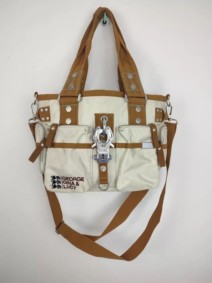 George Gina Lucy Vintage Y2K Avant Garde Shoulder Bag George Gina & Lucy in White, Women's