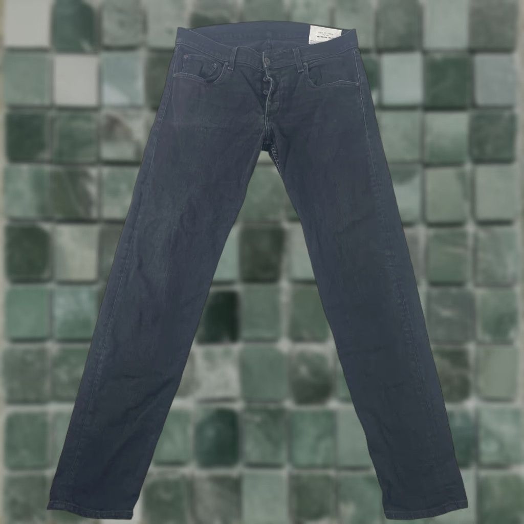 Rag & Bone Rag & Bone Jeans Men 36x33 Black Fit 1 Skinny Leg Button Fly Designer Denim USA Slim Rise Mid 36 in Inseam 33 in 5-Pocket Mens Denim Shirt? Size US 36 / EU 52 - 1 Thumbnail
