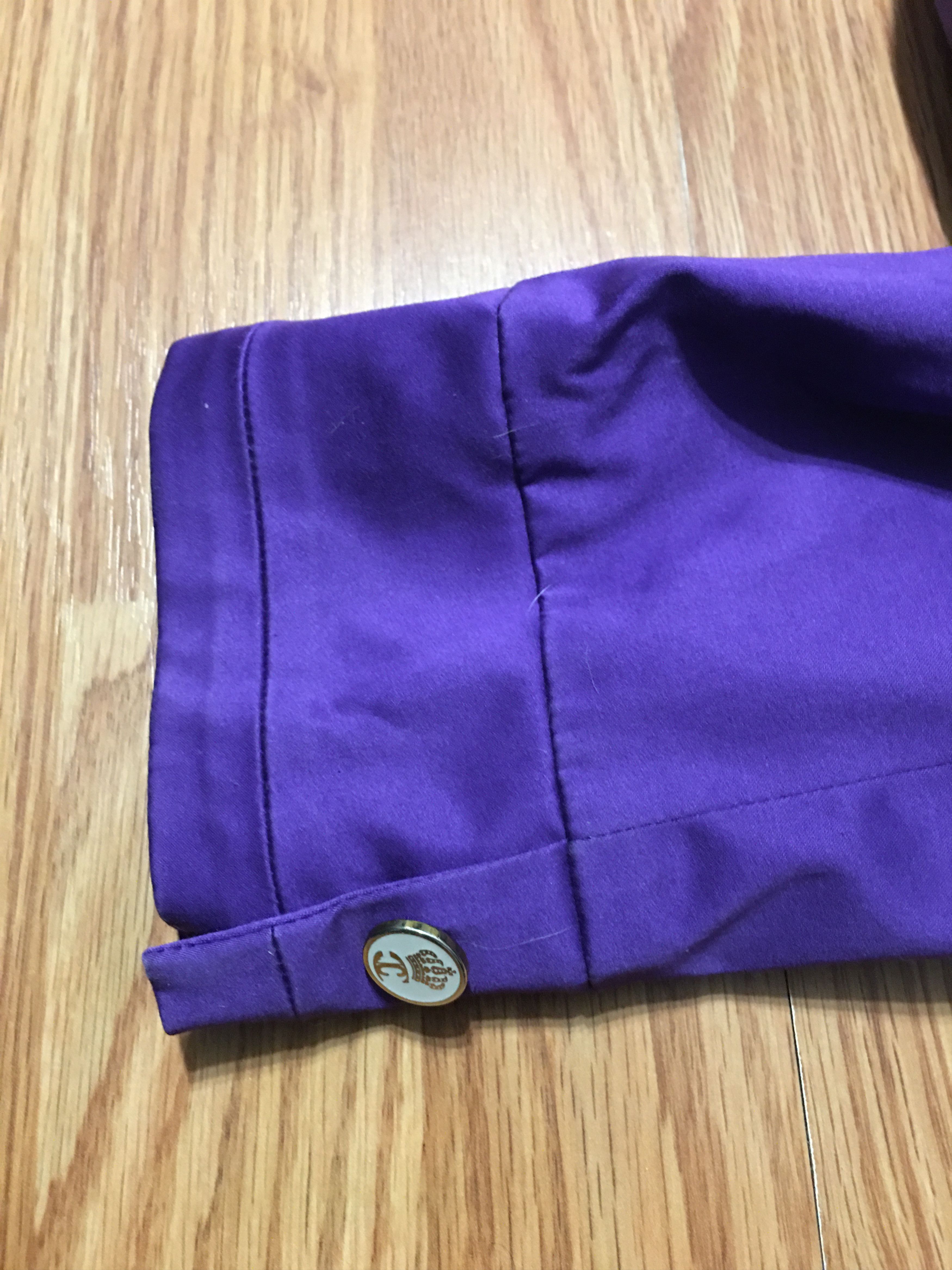 Just Cavalli Just Cavalli Purple Cotton Blend Satin Jacket Blazer IT40 Size S / US 4 / IT 40 - 12 Thumbnail