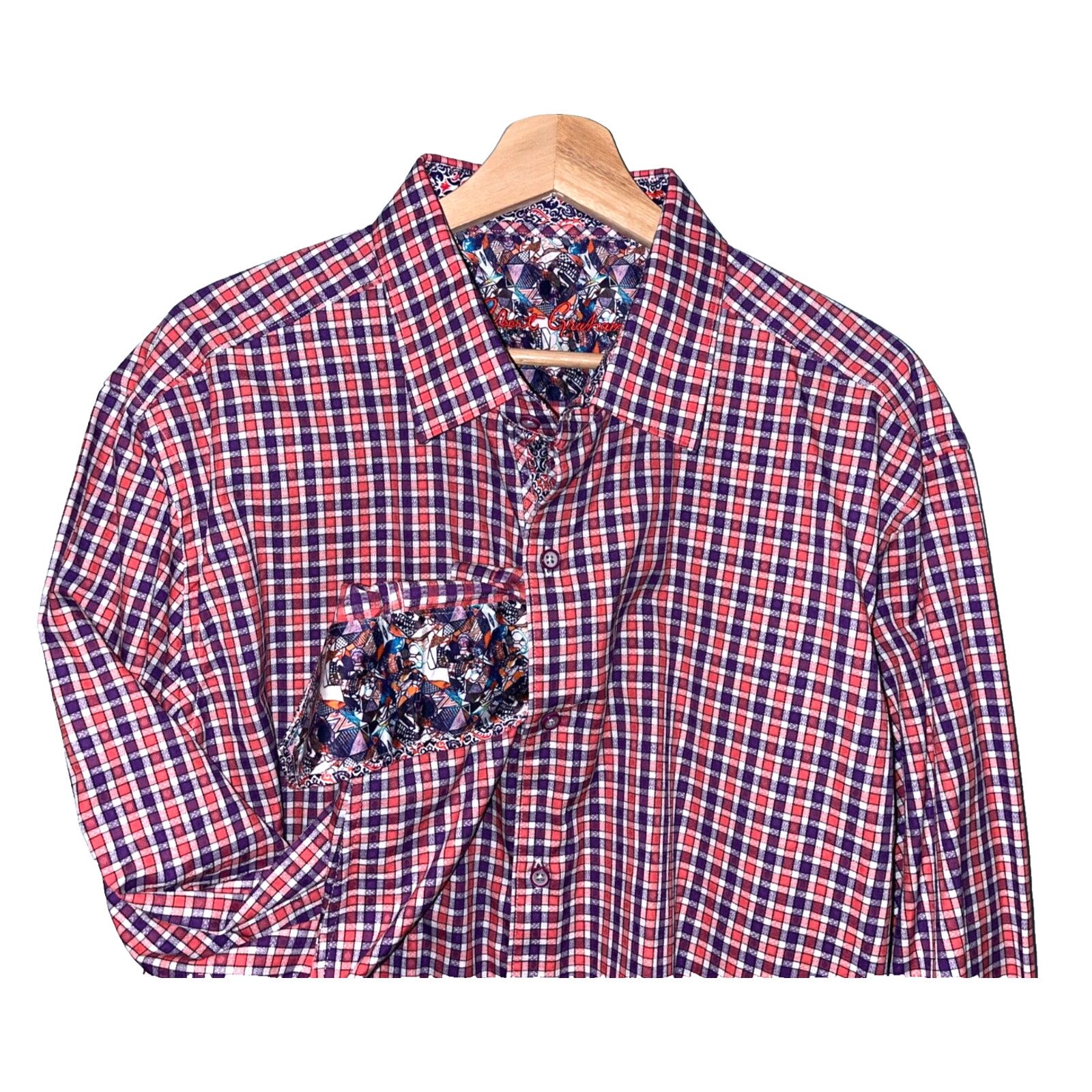 Robert Graham Robert Graham Textured Geometric Flip Cuff Shirt Mens 2XL Size US XXL / EU 58 / 5 - 2 Thumbnail