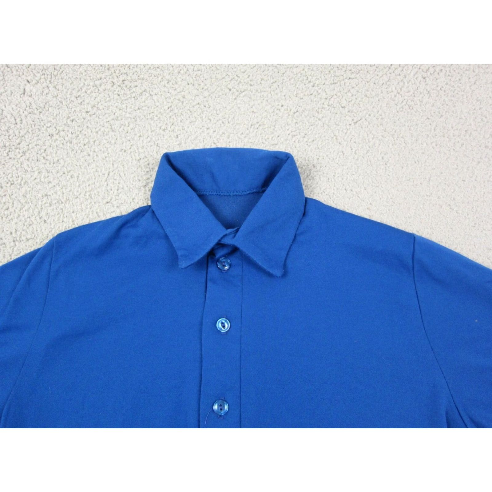 Vintage Powers Polo Shirt Mens M Blue Vintage 60s 70s Golf Made in USA Short Sleeve Collared Leather? Size US M / EU 48-50 / 2 - 2 Thumbnail