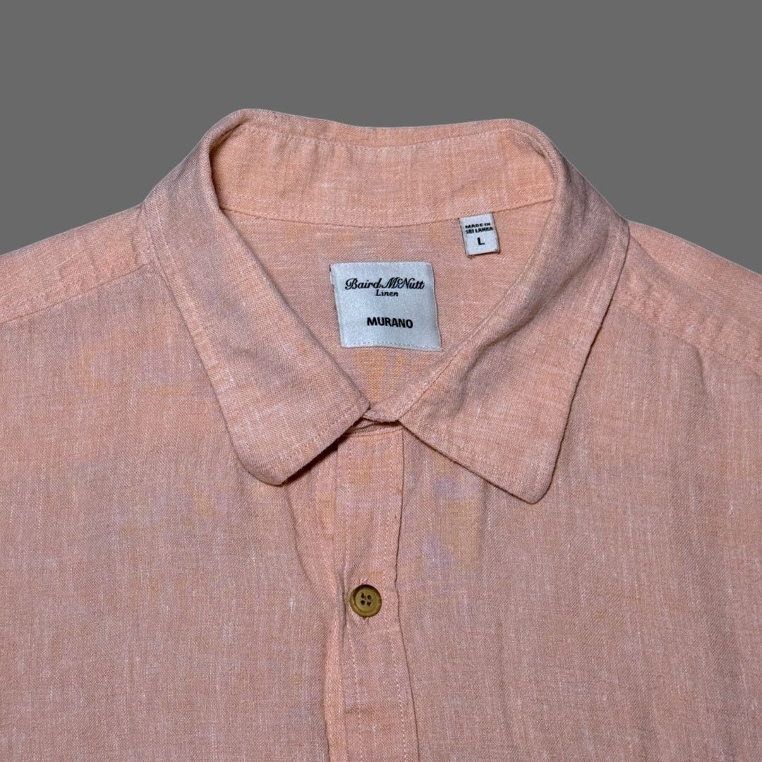 Other Baird McNutt Linen Murano Mens Pink SS Button Up Large Size US L / EU 52-54 / 3 - 2 Thumbnail