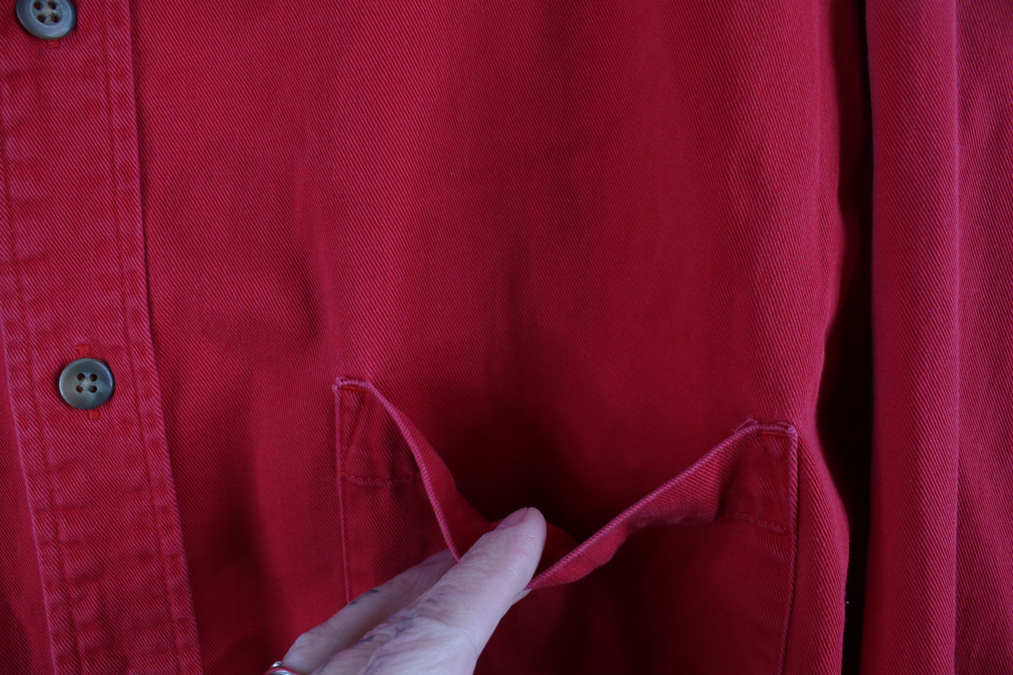 Eddie Bauer × Vintage Vintage 90s Eddie Bauer Cotton Twill Button Down Shirt Size US XXL / EU 58 / 5 - 5 Thumbnail