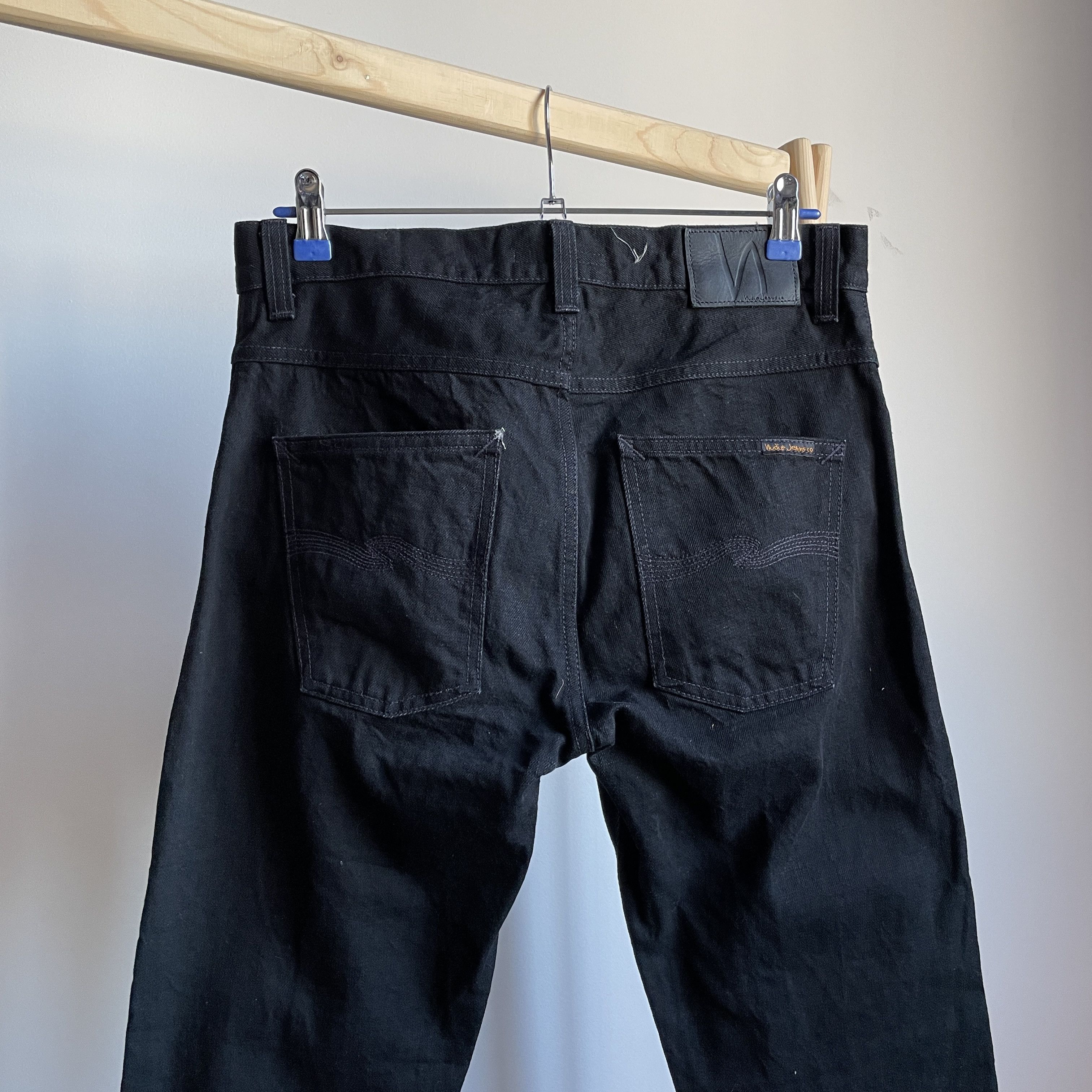Nudie Jeans Nudie Jeans Fearless Freddie Dry Black Denim Size 30x30 Size US 30 / EU 46 - 4 Thumbnail