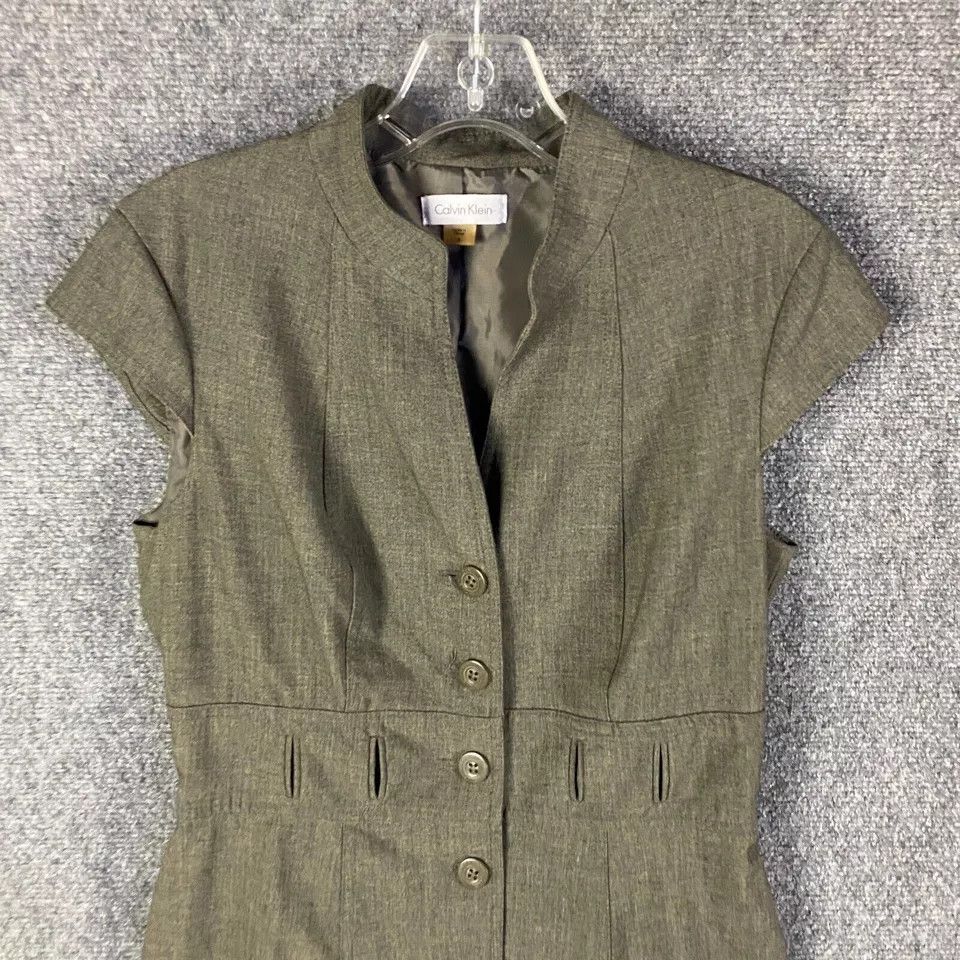 Calvin Klein Calvin Klein Dress Women's Size 8 Shirt Button Up Sleeveless Size M / US 6-8 / IT 42-44 - 2 Thumbnail