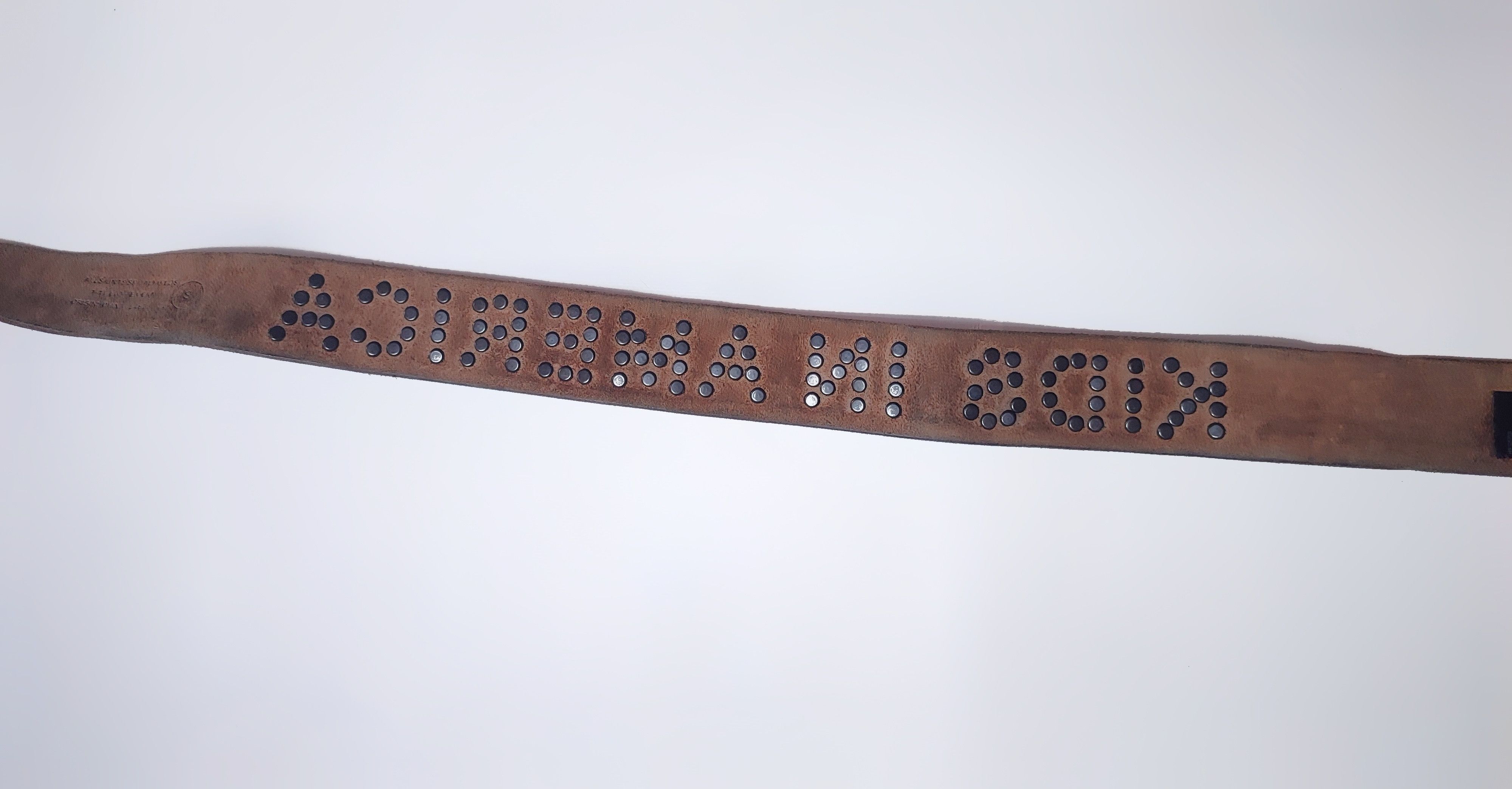 Allsaints Rare Allsaints Kids in America Spikes Punk Leather Belt Size ONE SIZE - 7 Thumbnail